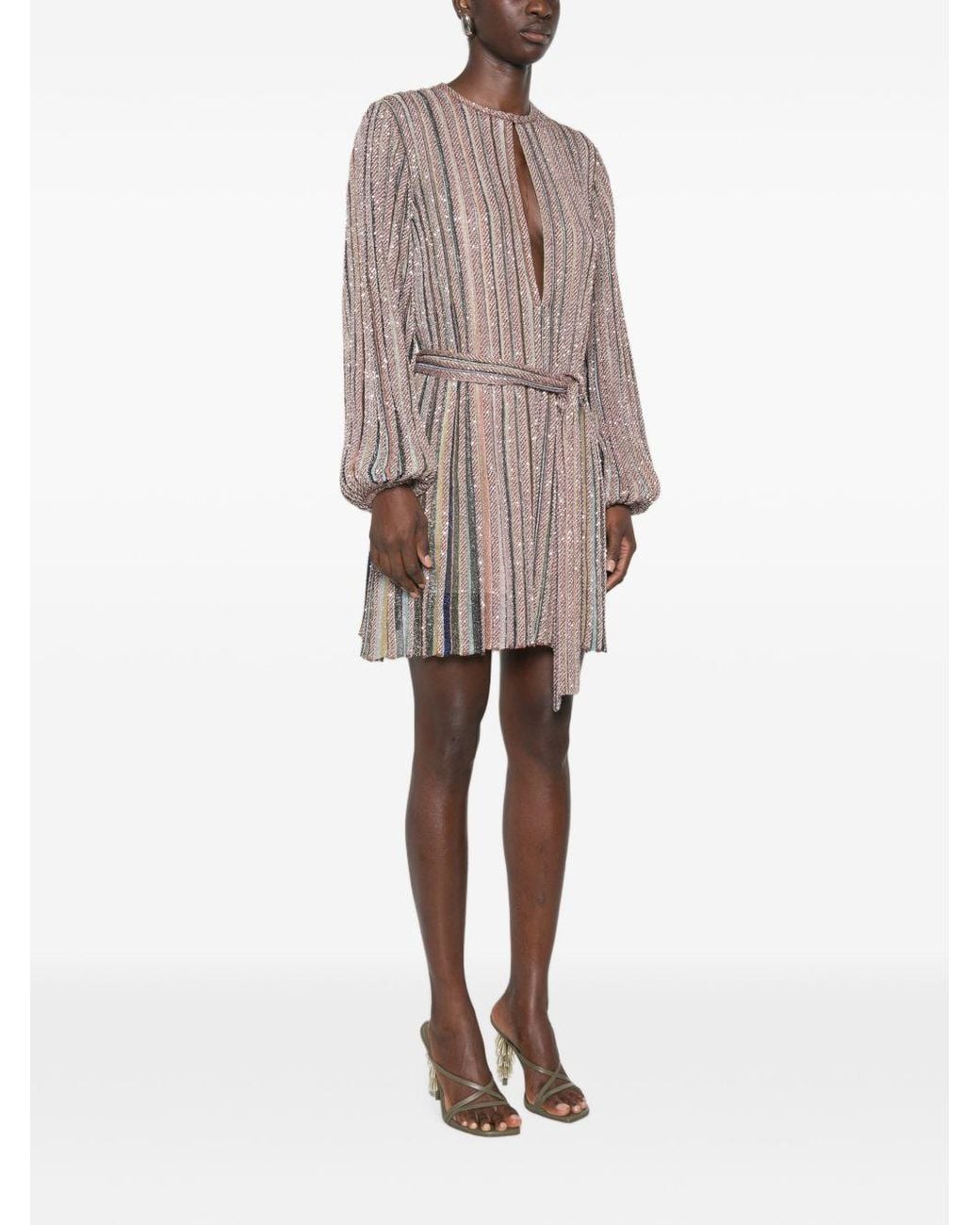 Missoni Multicolor Zig Zag Motif Short Dress