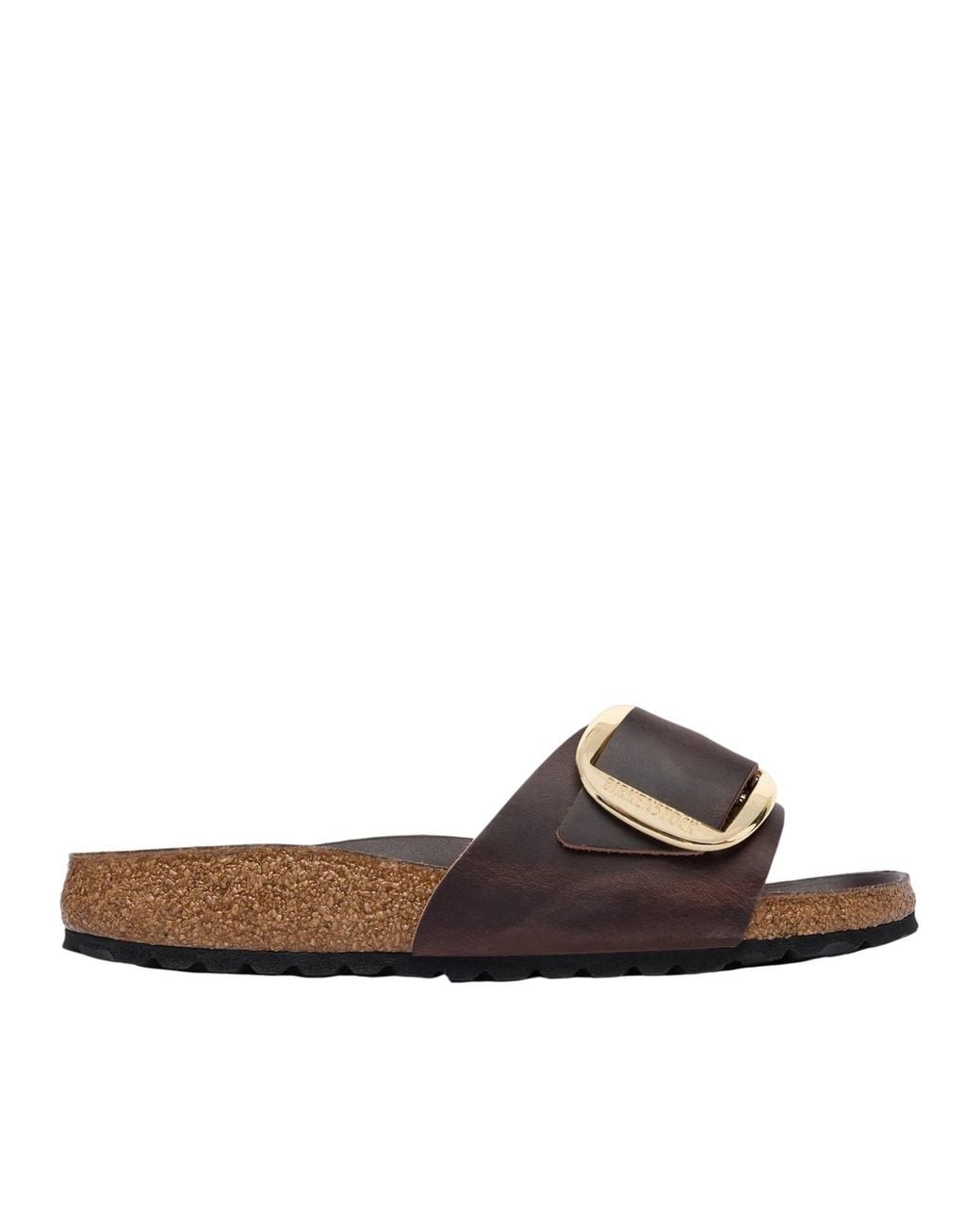 Birkenstock Brown Habana Madrid Bb Hex Oiled Leather Narrow Fit Sandals