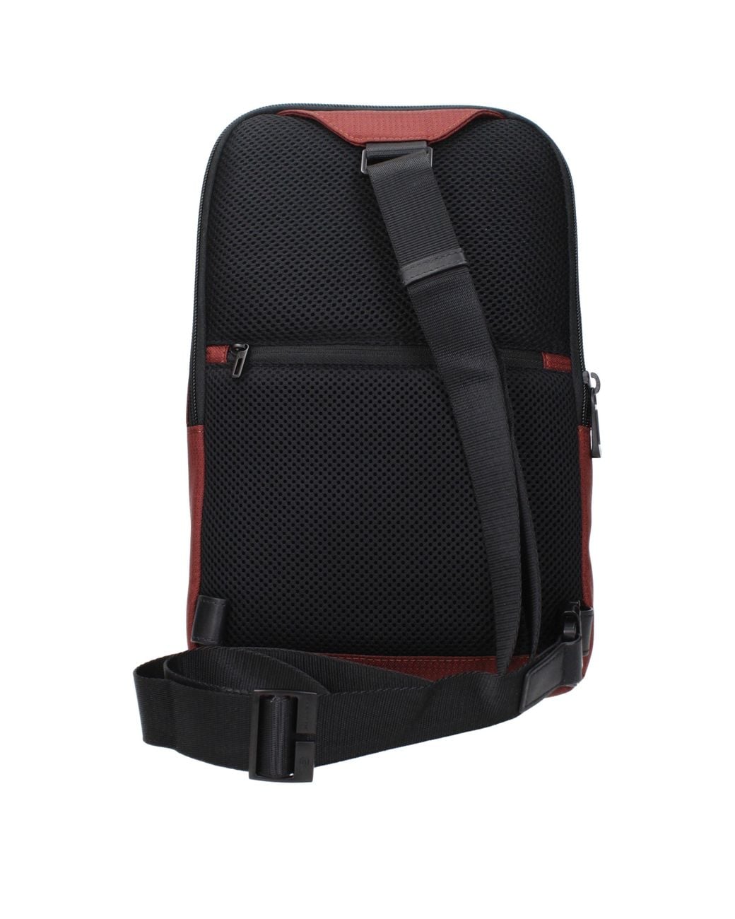 Piquadro Red Crossbody Bags Fabric/Brick