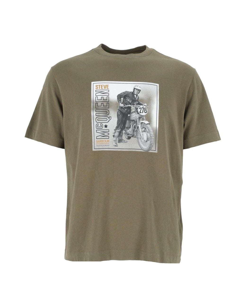 Barbour Green Smq Brandon Graphic T S