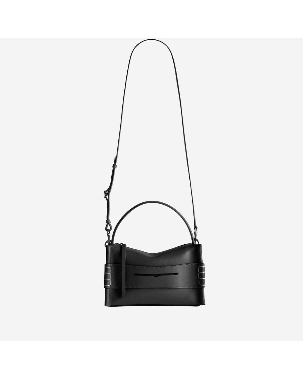 J.W. Anderson Black Leather Loafer Bag Calfskin