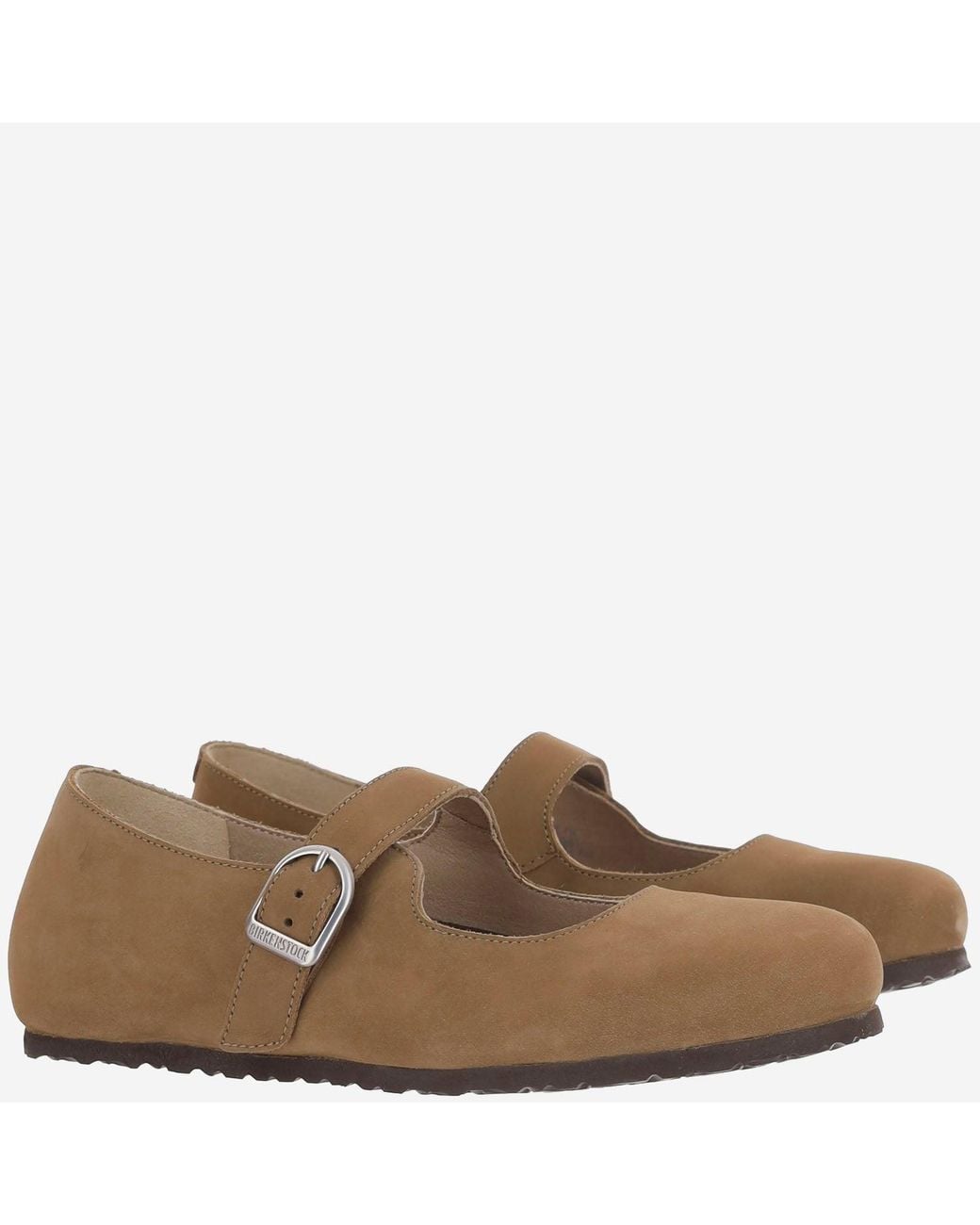 Birkenstock Brown Santa Clarita Leather Flats