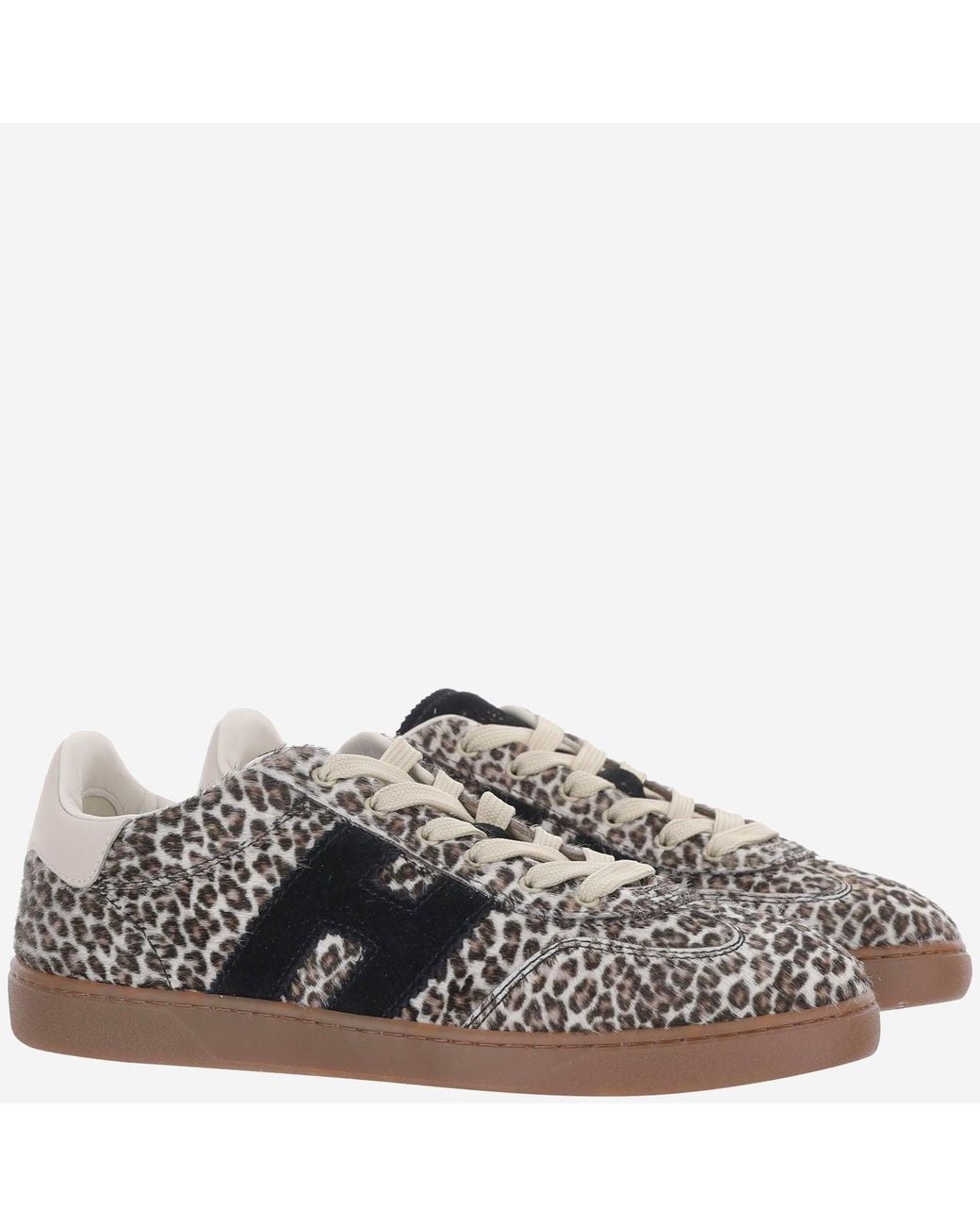 Hogan Gray Cool Ponyskin Sneakers