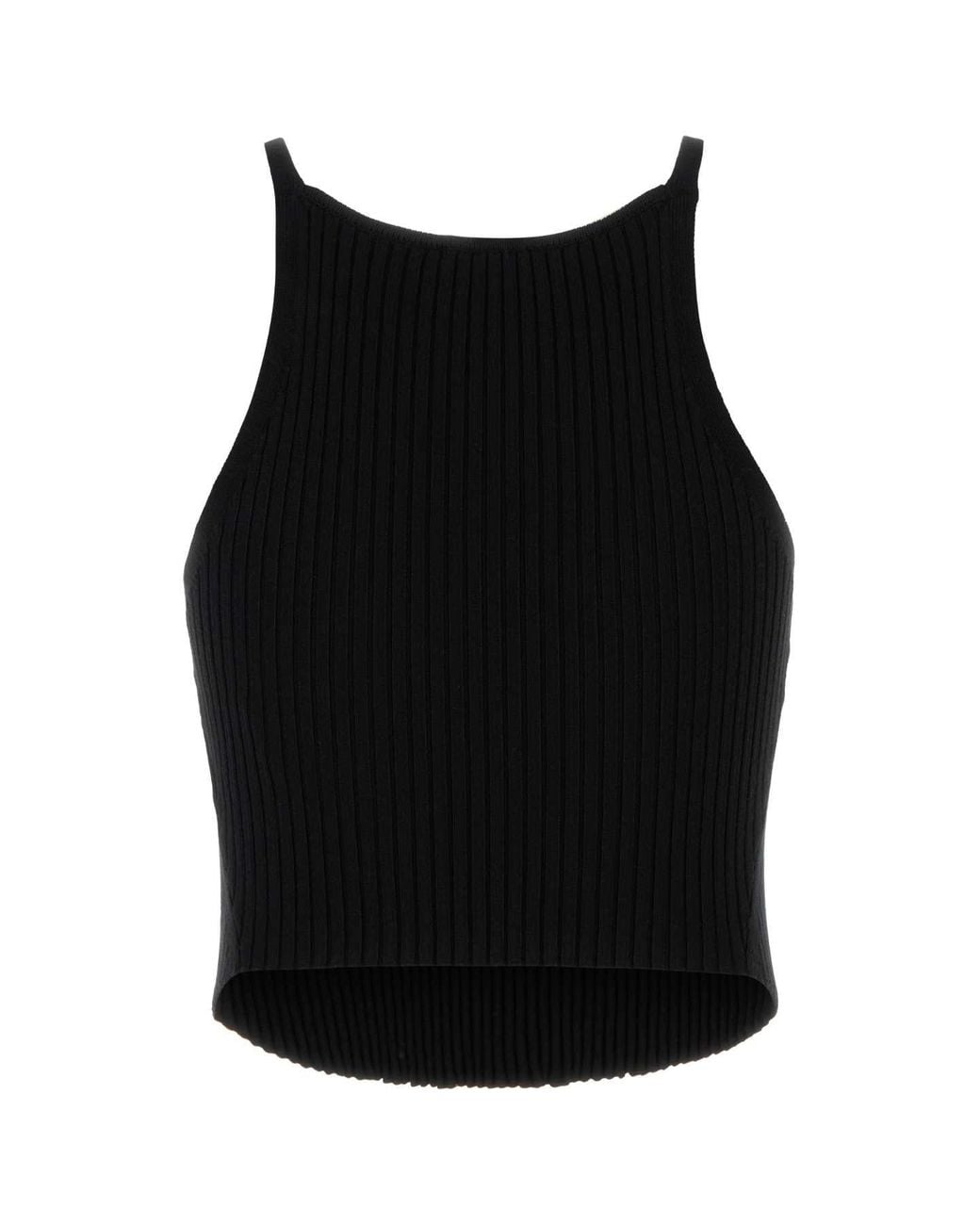 Courreges Black Viscose Blend Tank Top