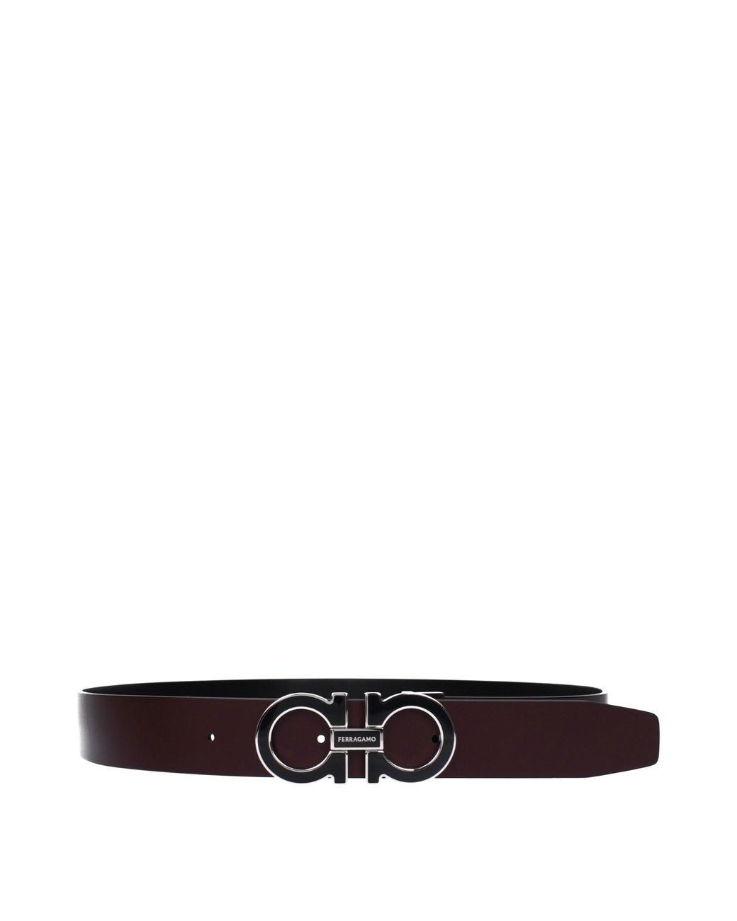 Ferragamo Black Belt Leather/Barolo