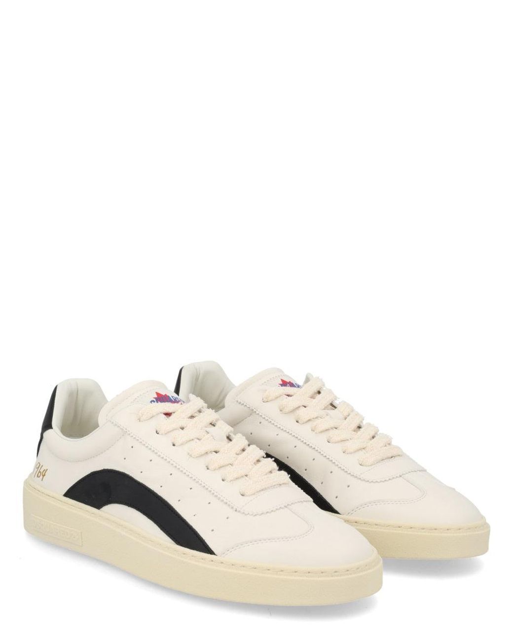 DSquared² Natural Low-Top Leather Sneakers for men