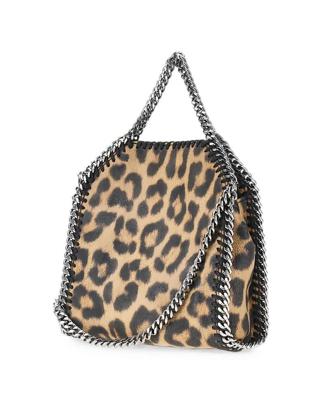 Stella McCartney Metallic Falabella Leopard Print Tote Bag