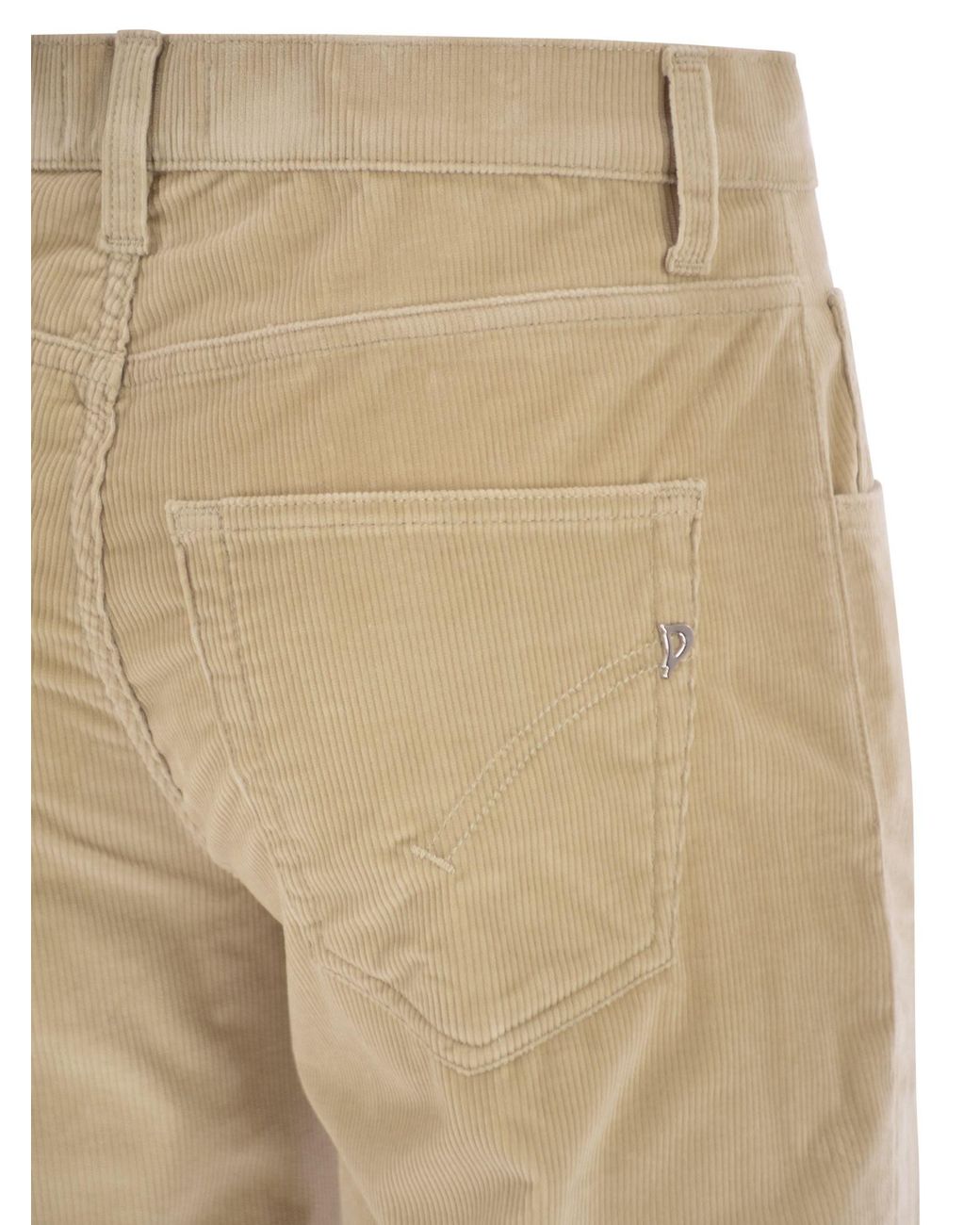 Dondup Natural Jacklyn Wide Leg Corduroy Trousers