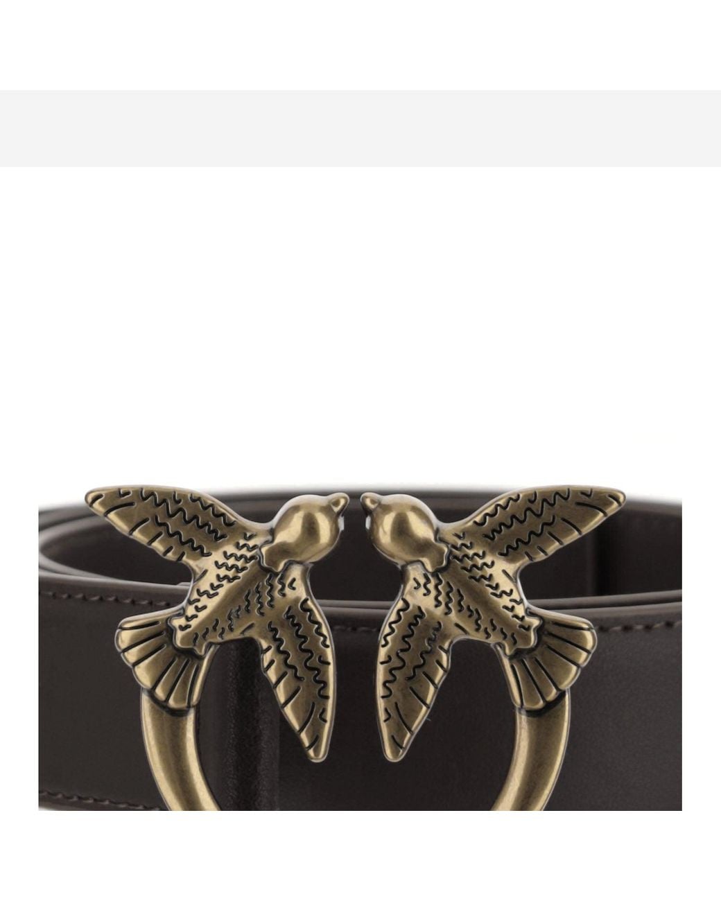 Pinko Black Love Berry Leather Belt