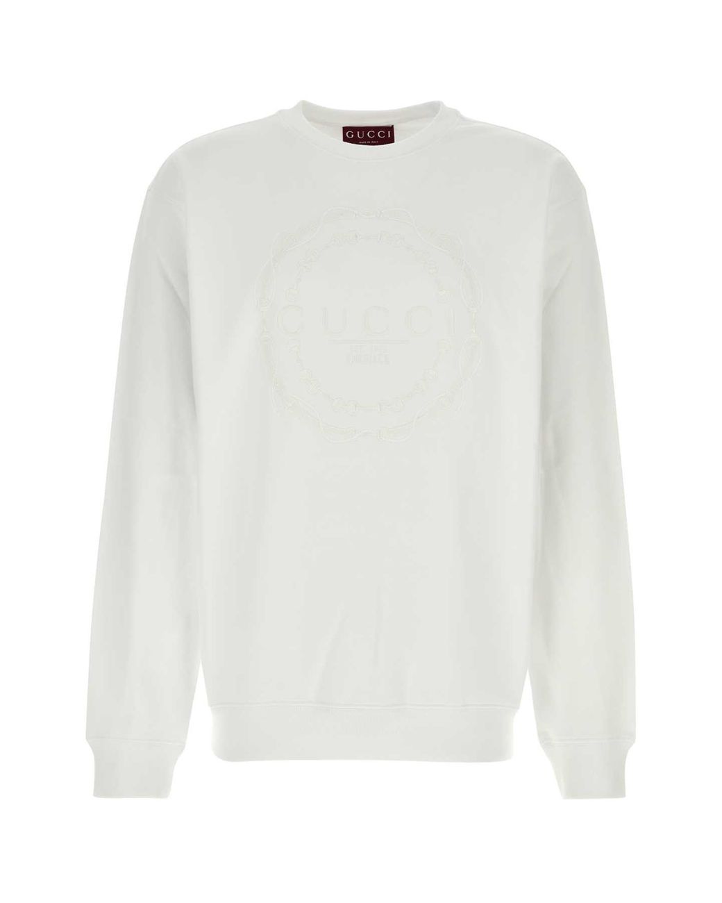 Gucci White Crew Neck Sweatshirt for men