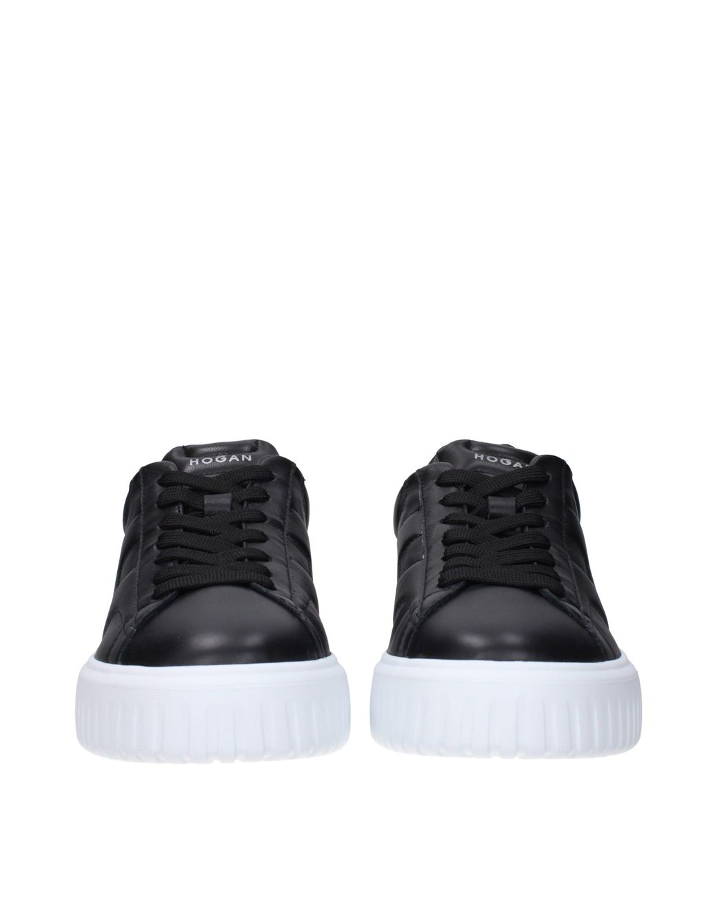 Hogan Blue Sneakers H Stripes Uomo Pelle Nero/Bianco for men