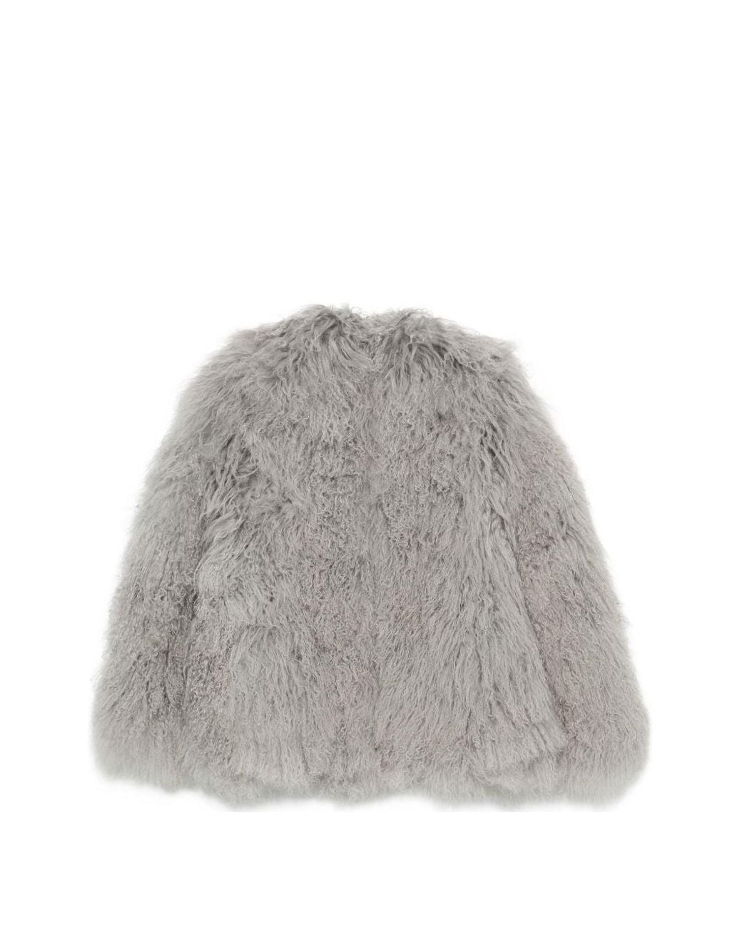 Martha Louis Gray Shearling Effect Jacket
