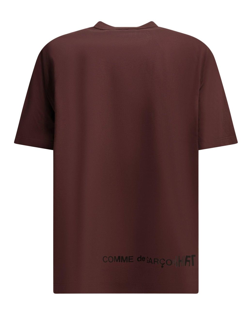 Comme des Garçons Red Crew Neck T Shirt With Reverse Logo