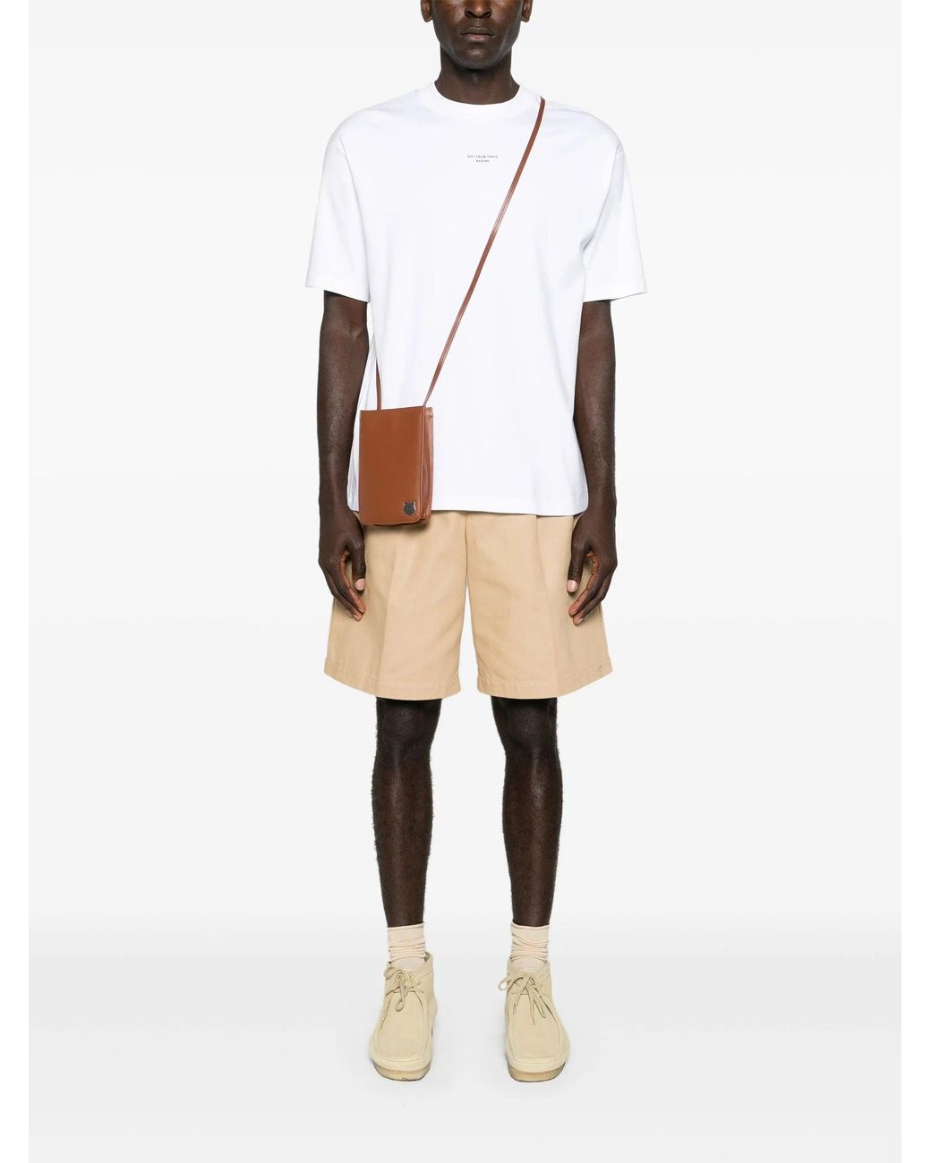 Drole de Monsieur White Le T Shirt Slogan Classique for men