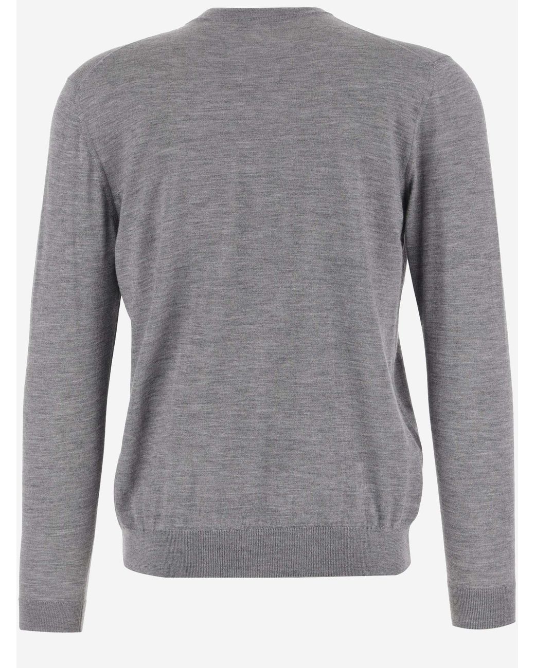 Malo Gray Cashmere And Silk Pullover for men