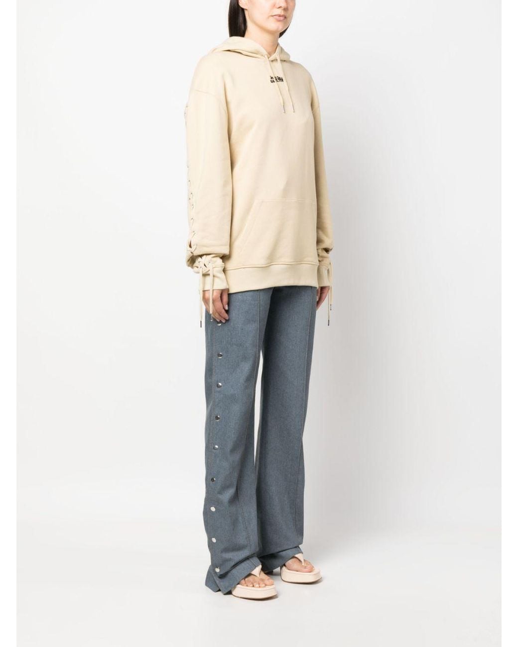 Jean Paul Gaultier Natural Logo Cotton Hoodie
