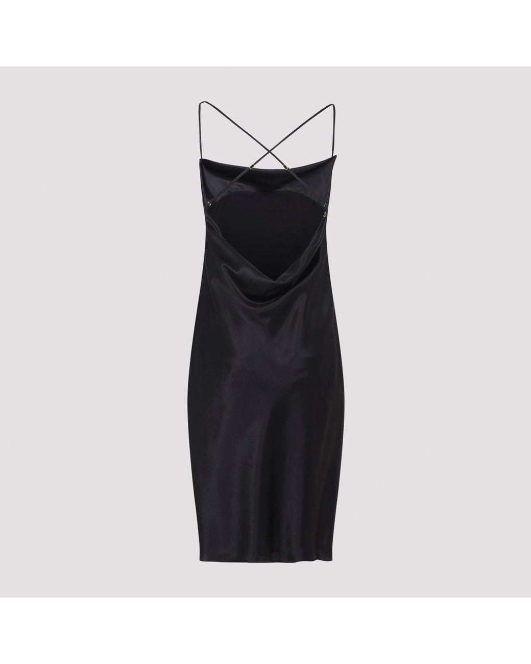 Saint Laurent Black Silk Mini Dress