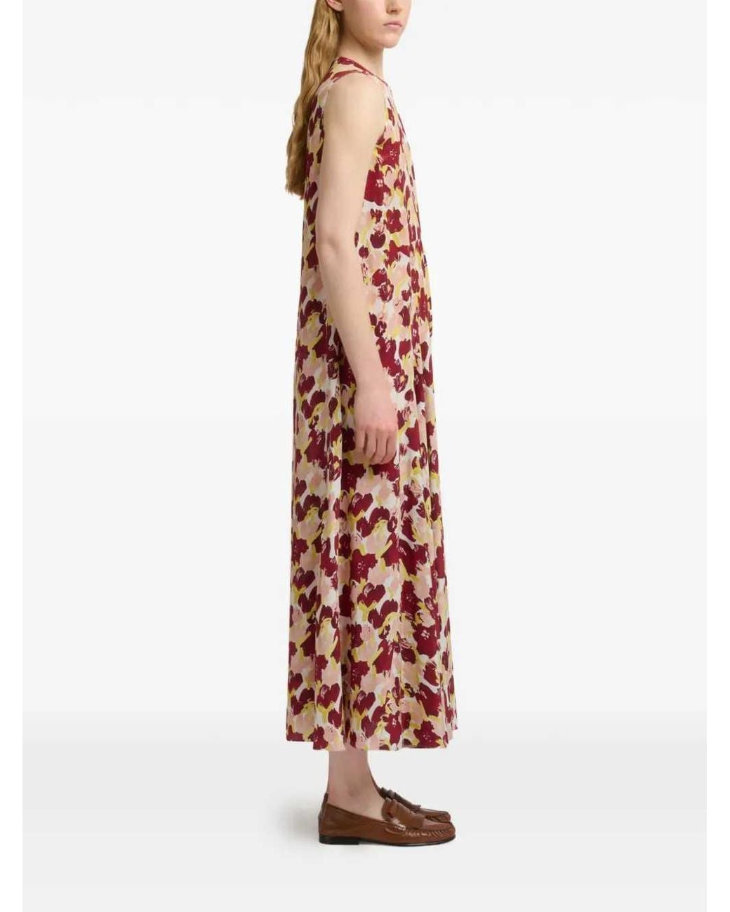 Marni Geplooide Bloemenjurk in het White