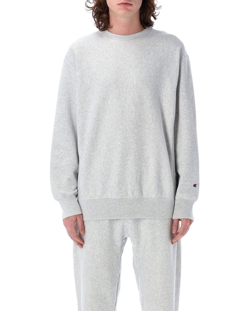 Champion Gray Relaxed-Fit Reverse Weave Sweatshirt for men