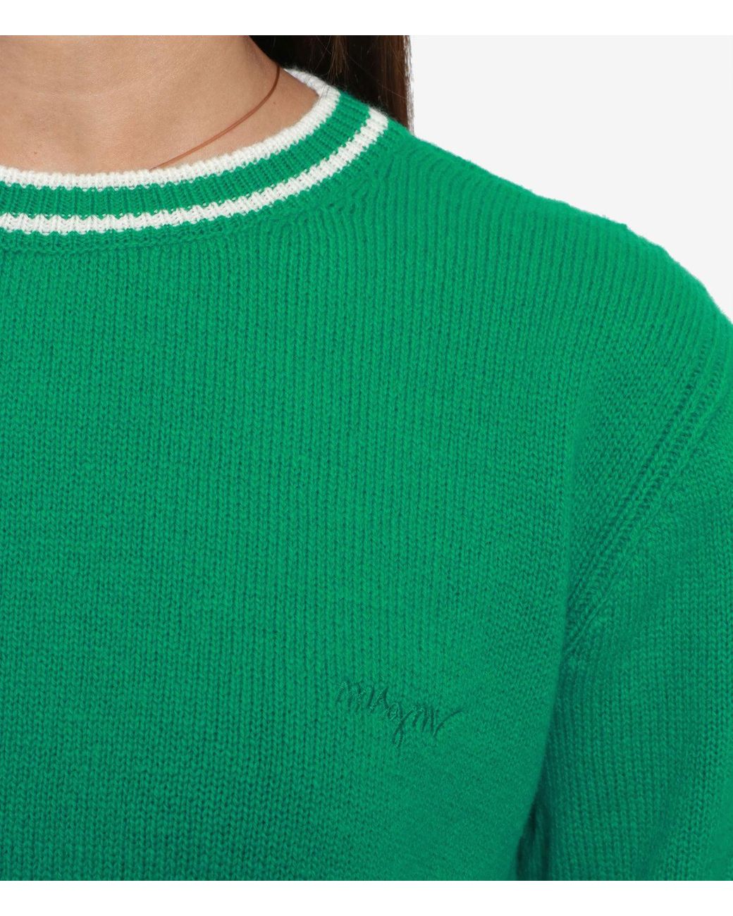 MSGM Green Pullover grün