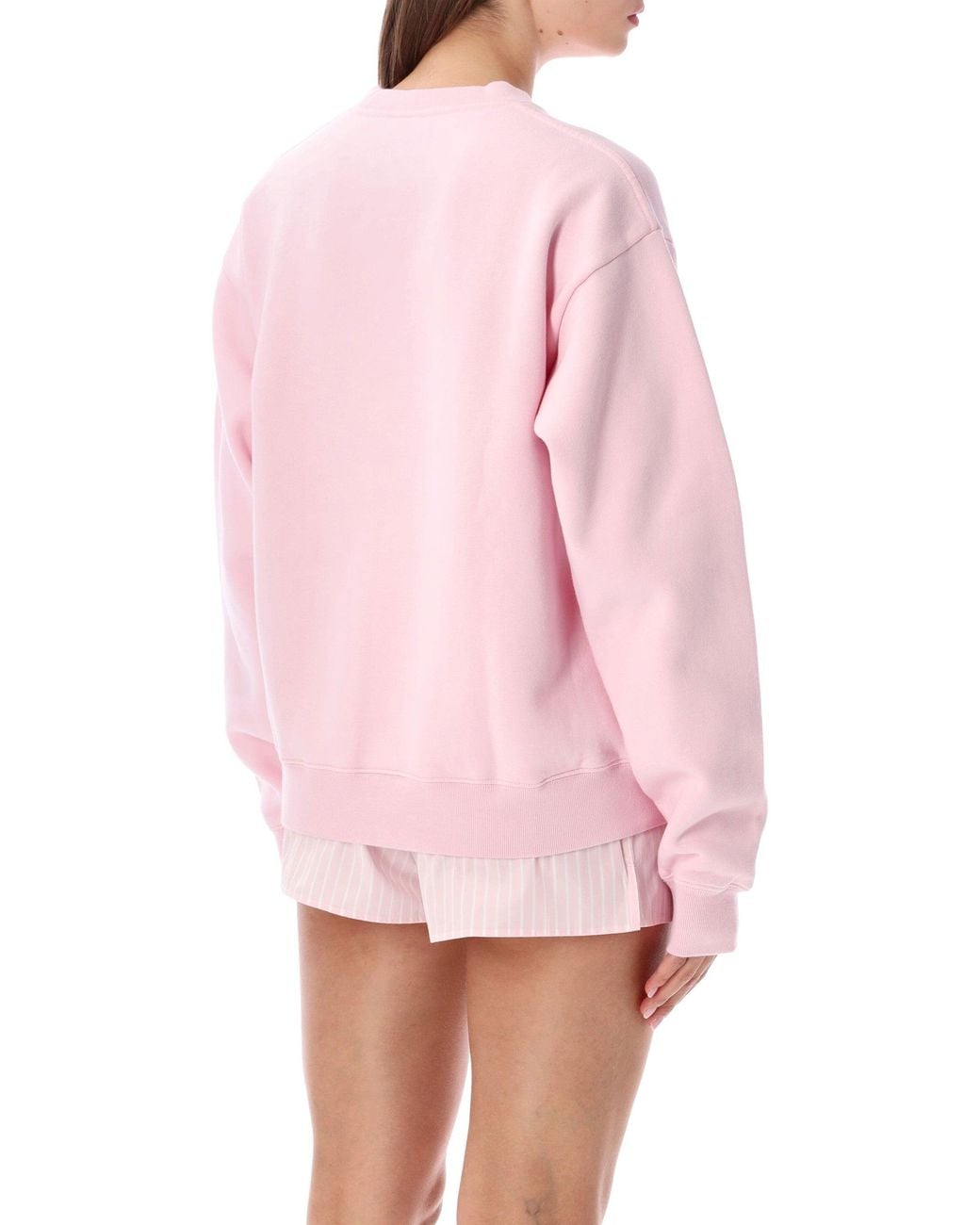 Sporty & Rich Pink Graphic Cotton Crewneck Sweatshirt