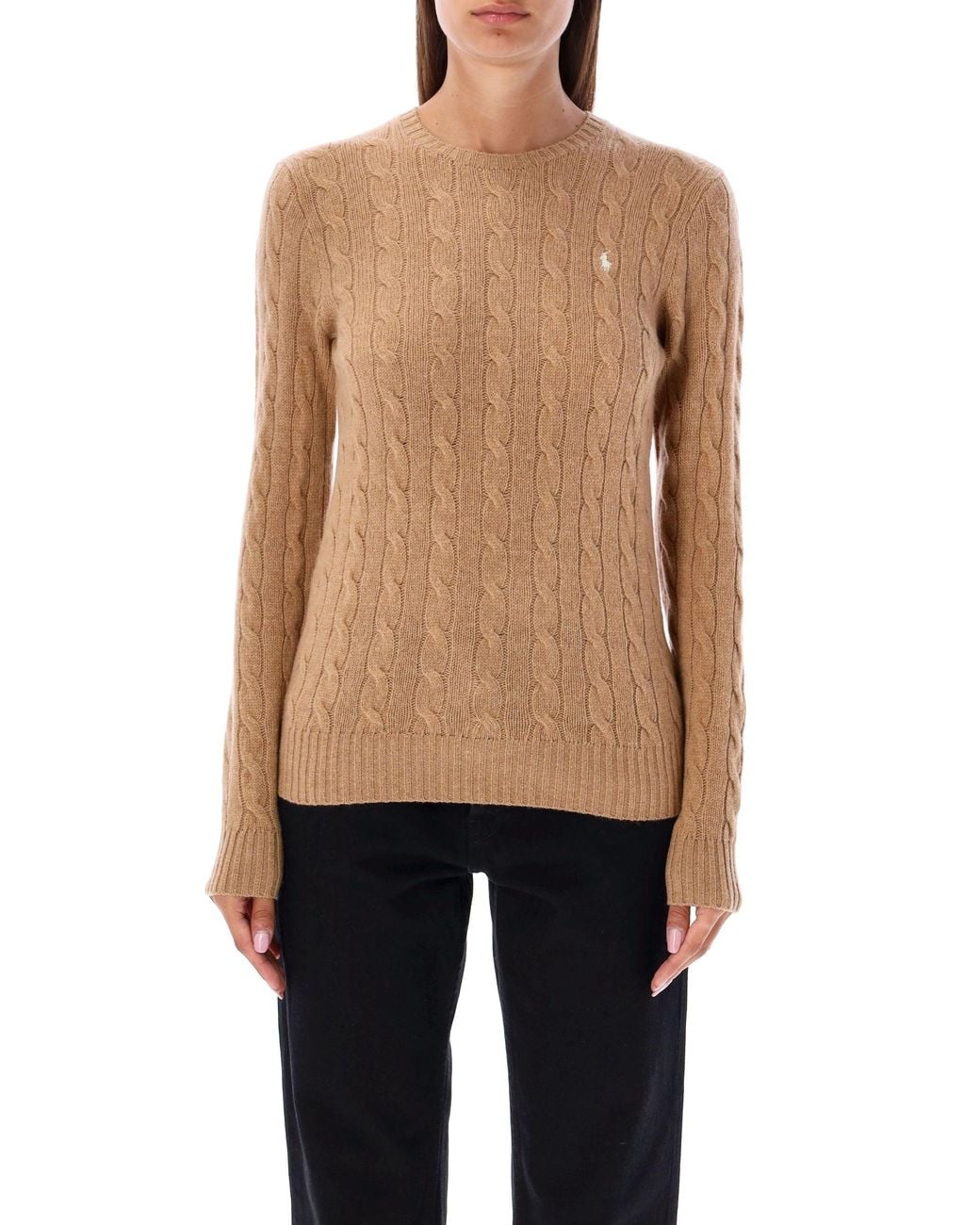 Polo Ralph Lauren Natural Wool And Cashmere Cable Knit Sweater