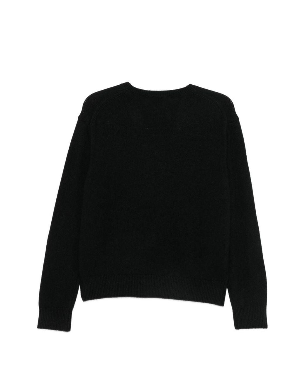 DUNST Black Wool And Cashmere V Necked Sweater