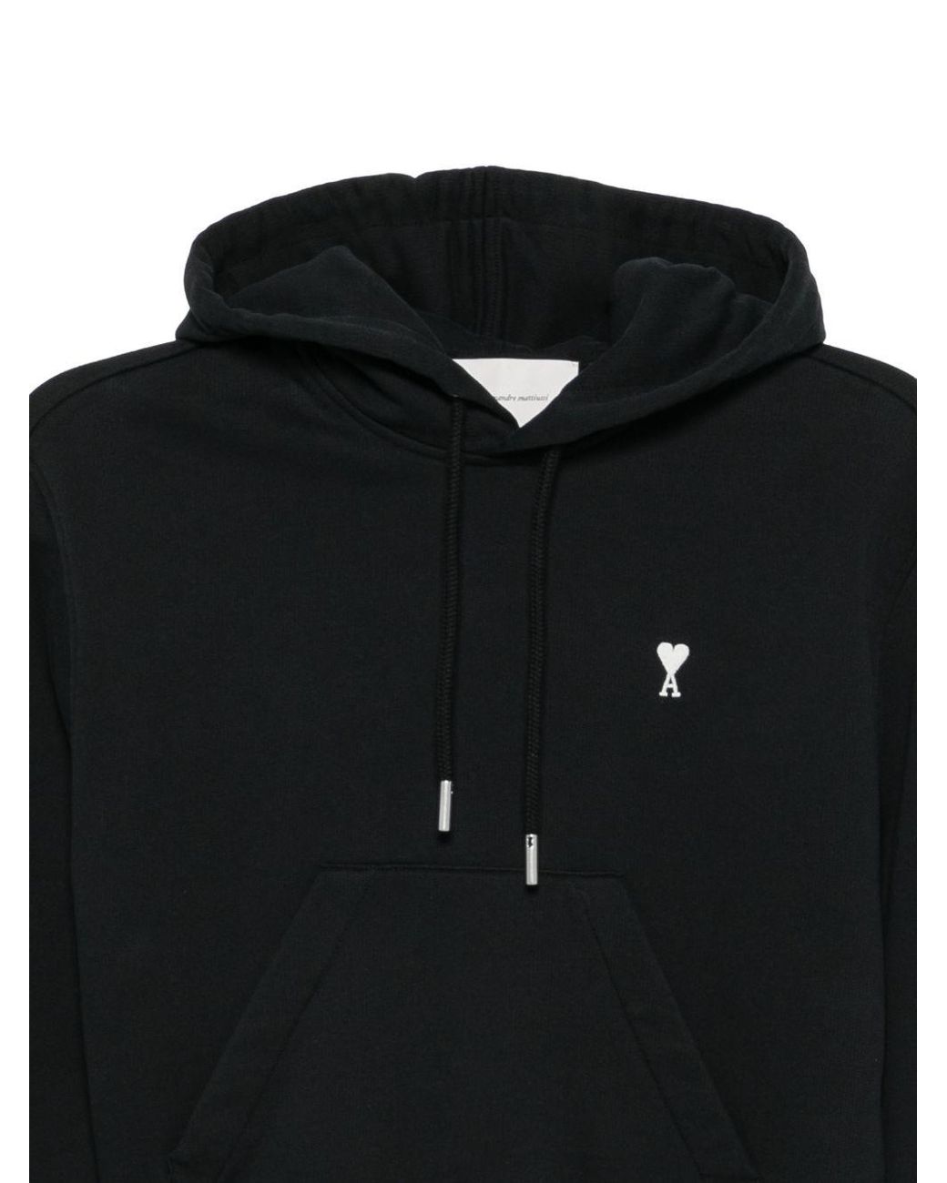 AMI Black Ami De Coeur Cotton Hoodie