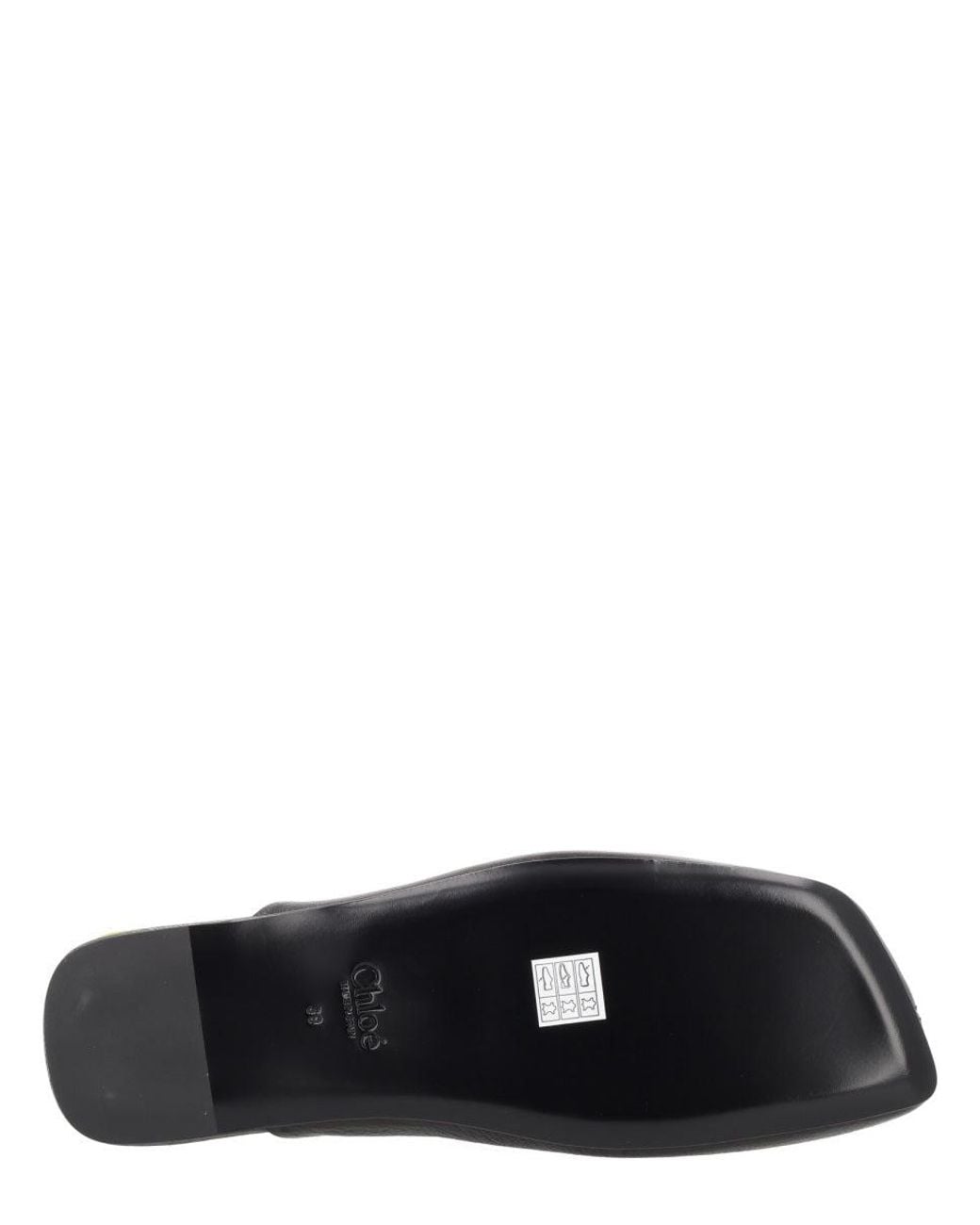 Chloé Black Susanna Buckle-Details Studded Flat Pumps