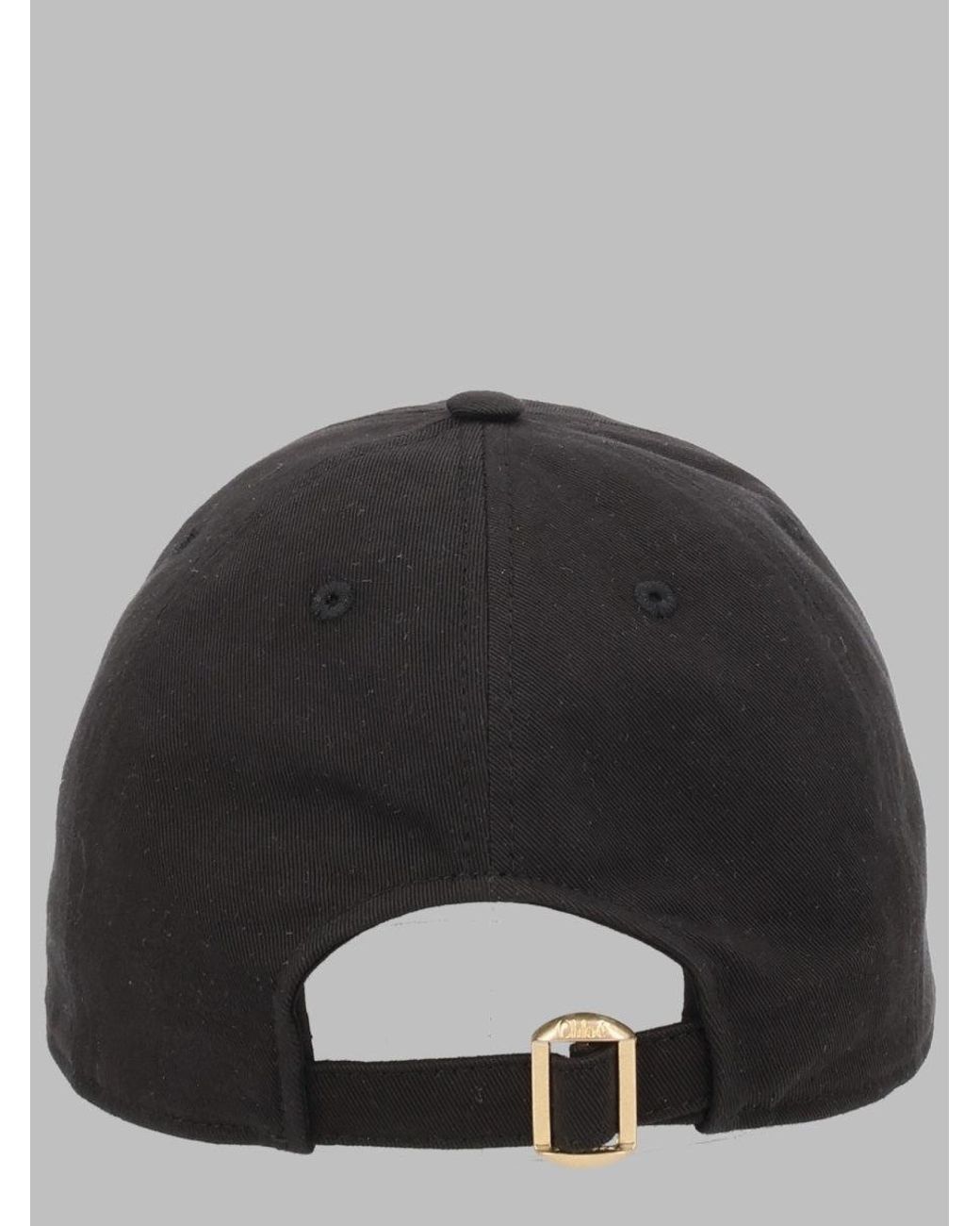 Chloé Black Baseball Cap Cotton Hat