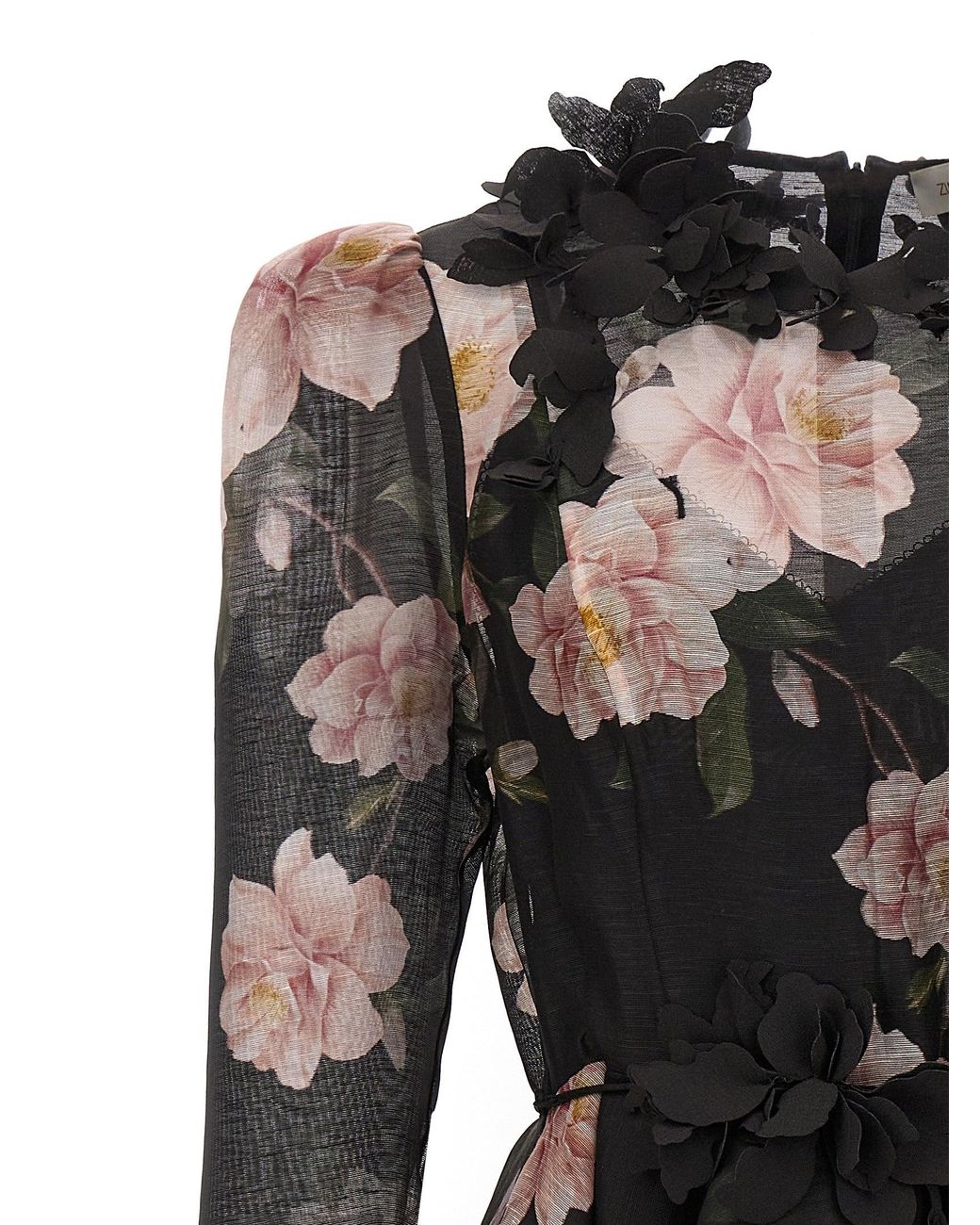 chinese dress ladies Zimmermann Luna applique midi dress  Luisa World