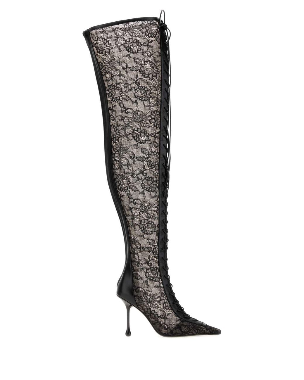 Jimmy Choo Black Lace Scarlett Boots