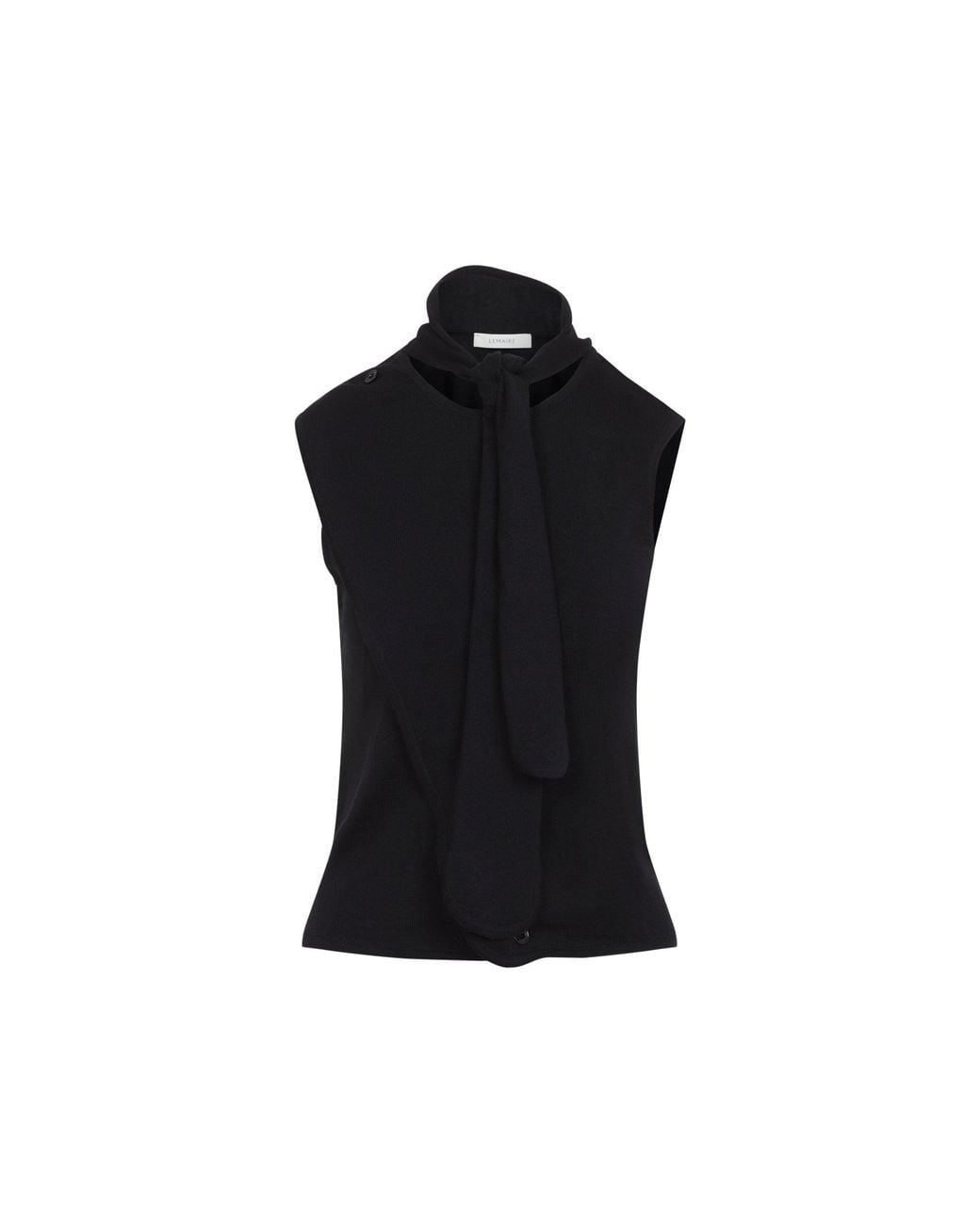 Lemaire Black Asymmetrical Vest