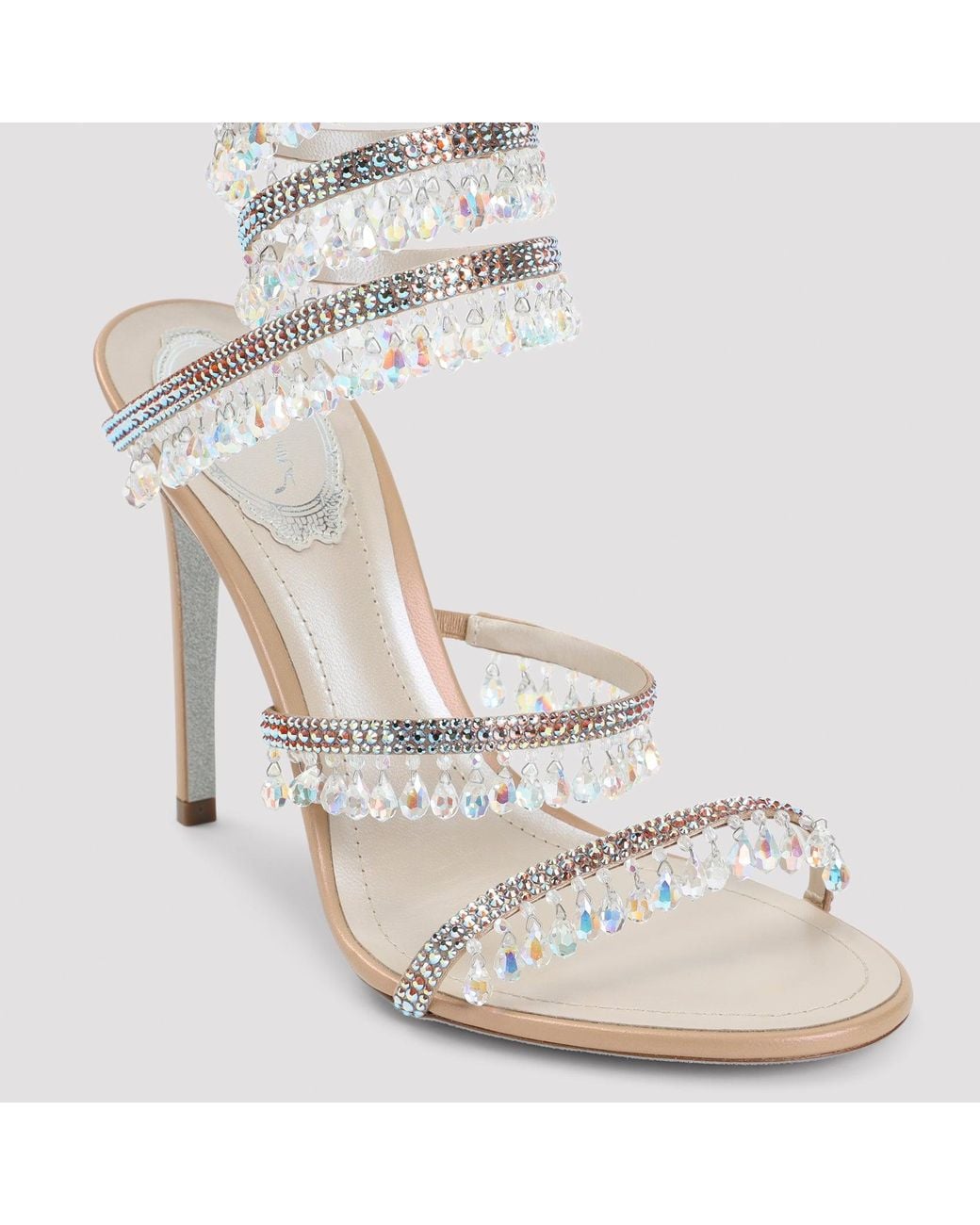 Rene Caovilla White René Caovilla Chandelier High-Heel Sandal