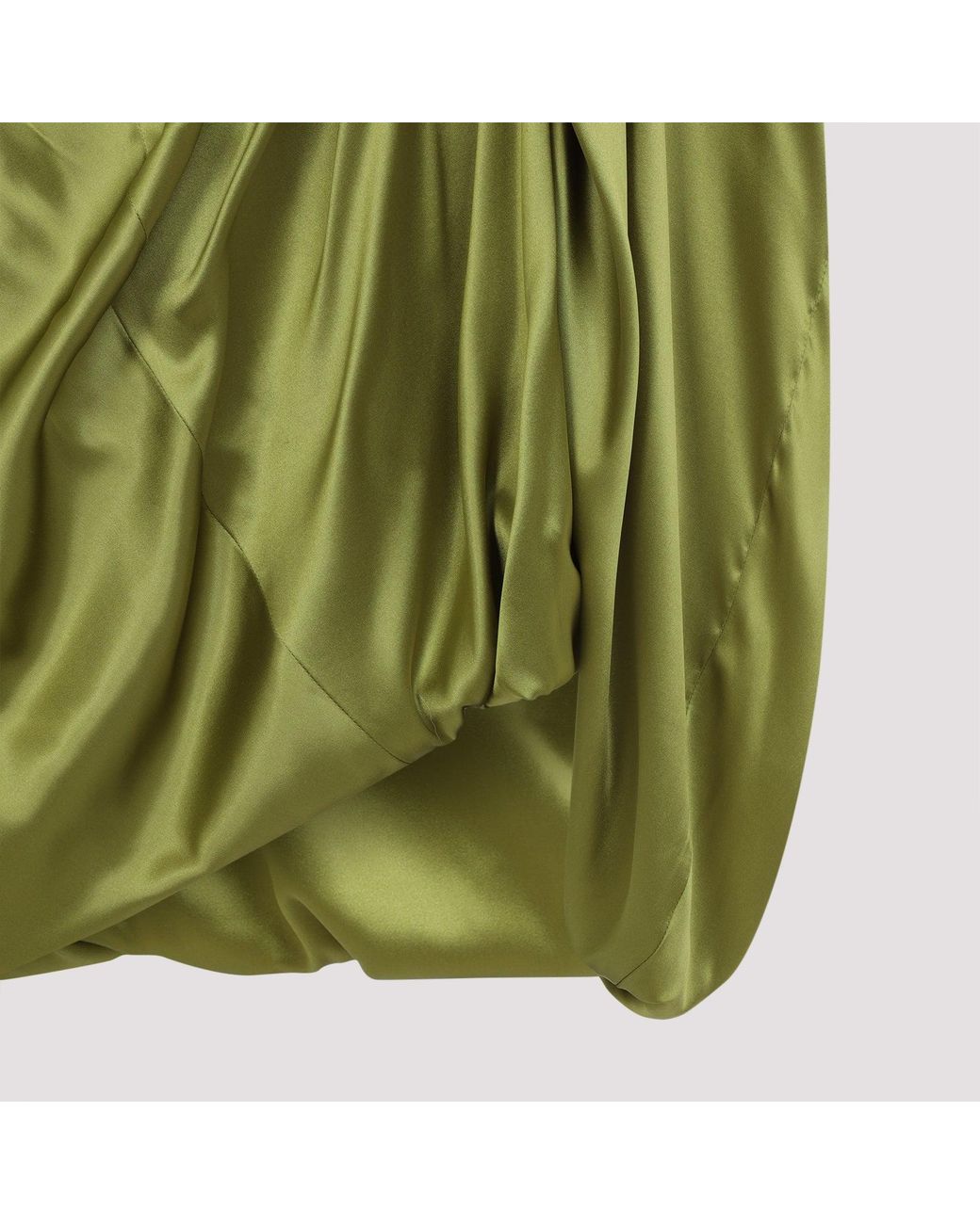 Dries Van Noten Kleedjes ,Groen ,Elegante Groene Zijden Jurk in het Green