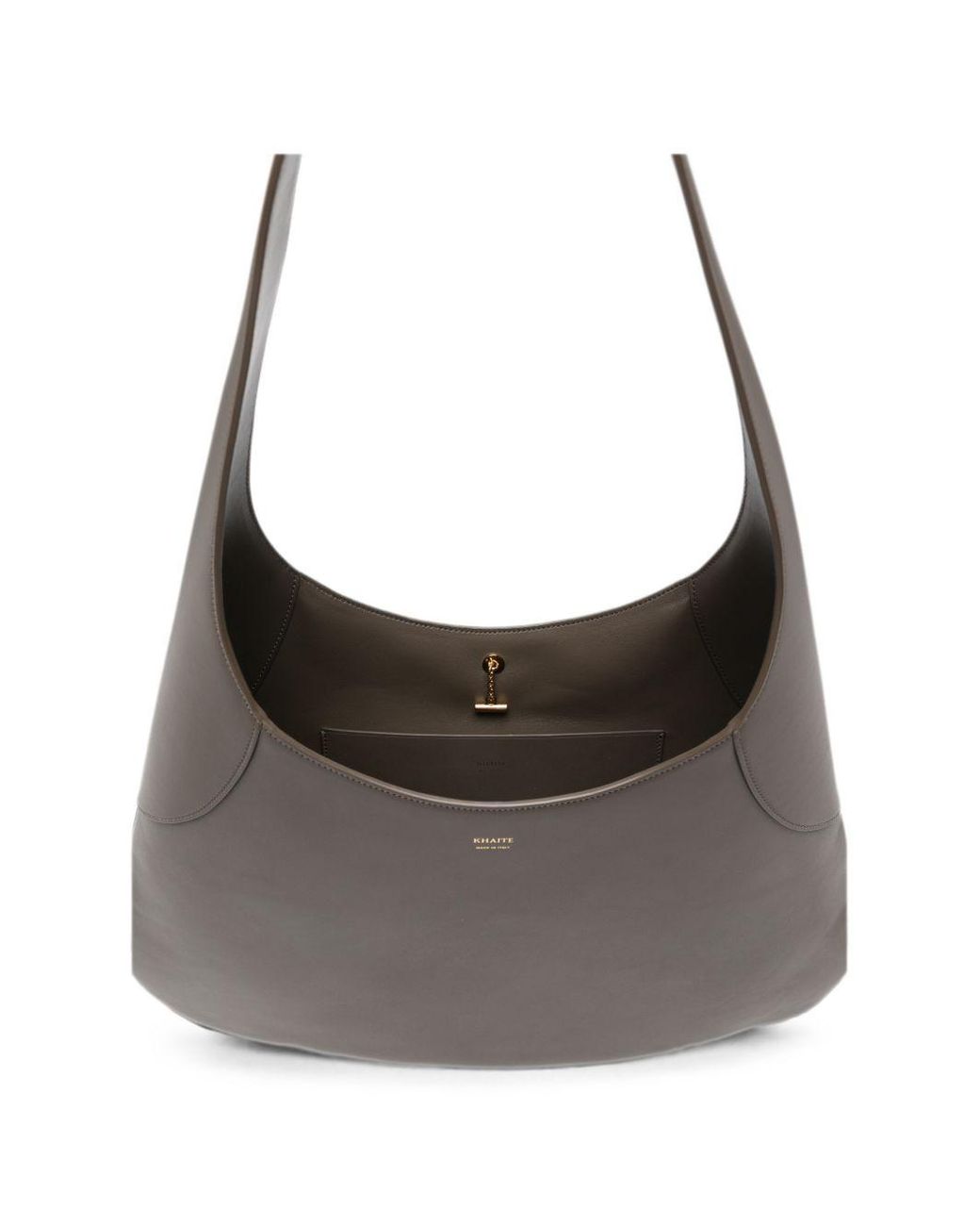 Khaite Gray Joan Large Leather Hobo Bag