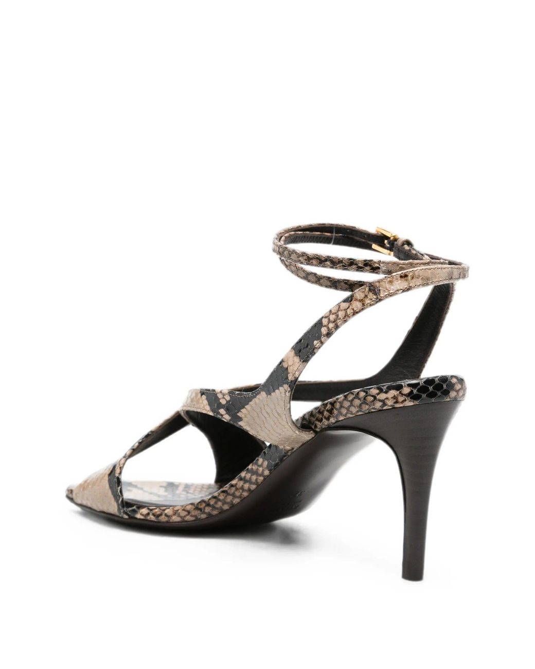 Khaite White Liria Ankle Strap Sandal 75