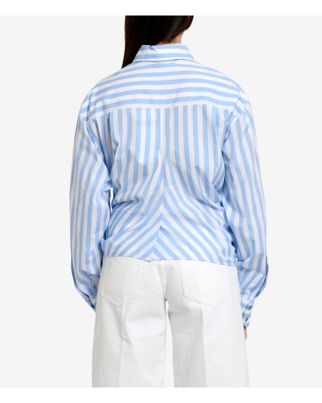 Sportmax Shirts Wit+lichtblauw in het Blue