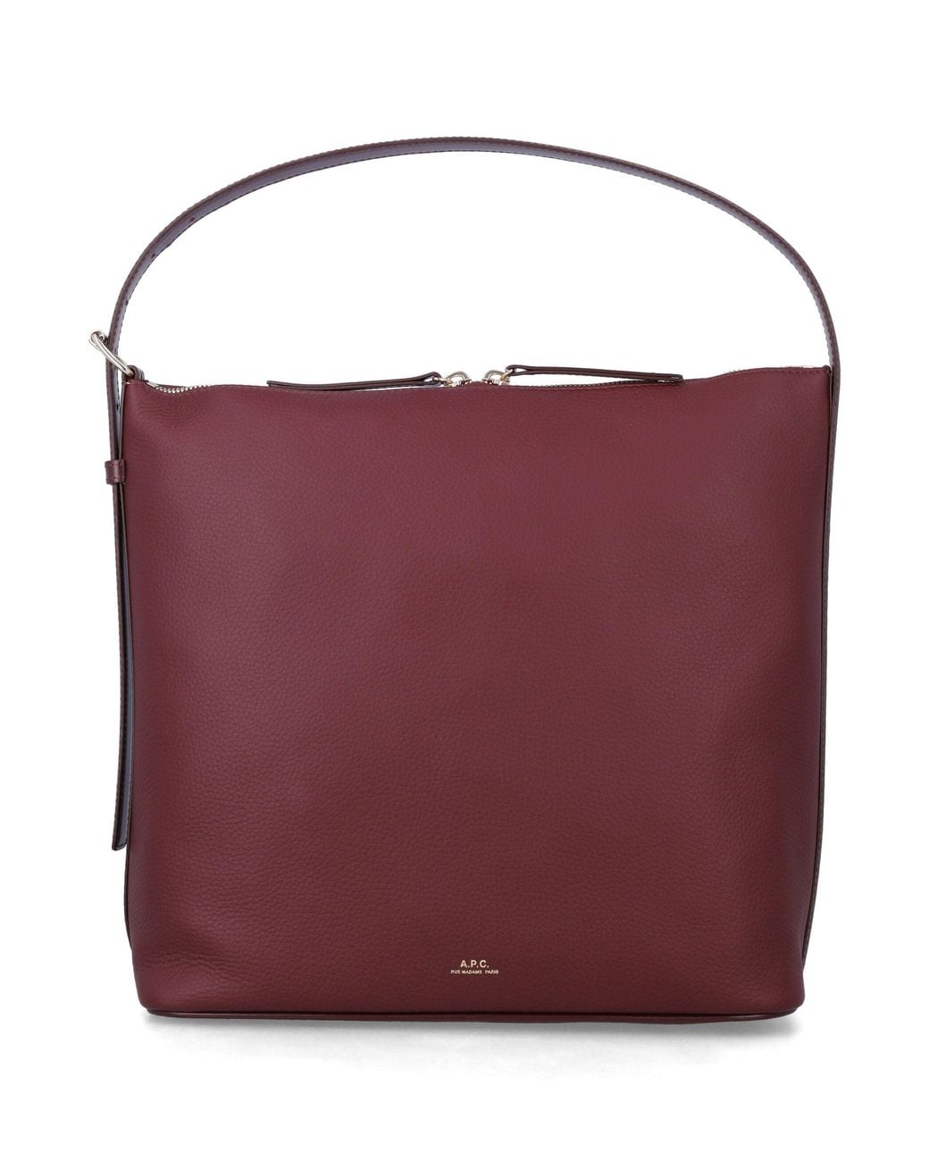 A.P.C. Purple A. P.C. Leather Shoulder Bag