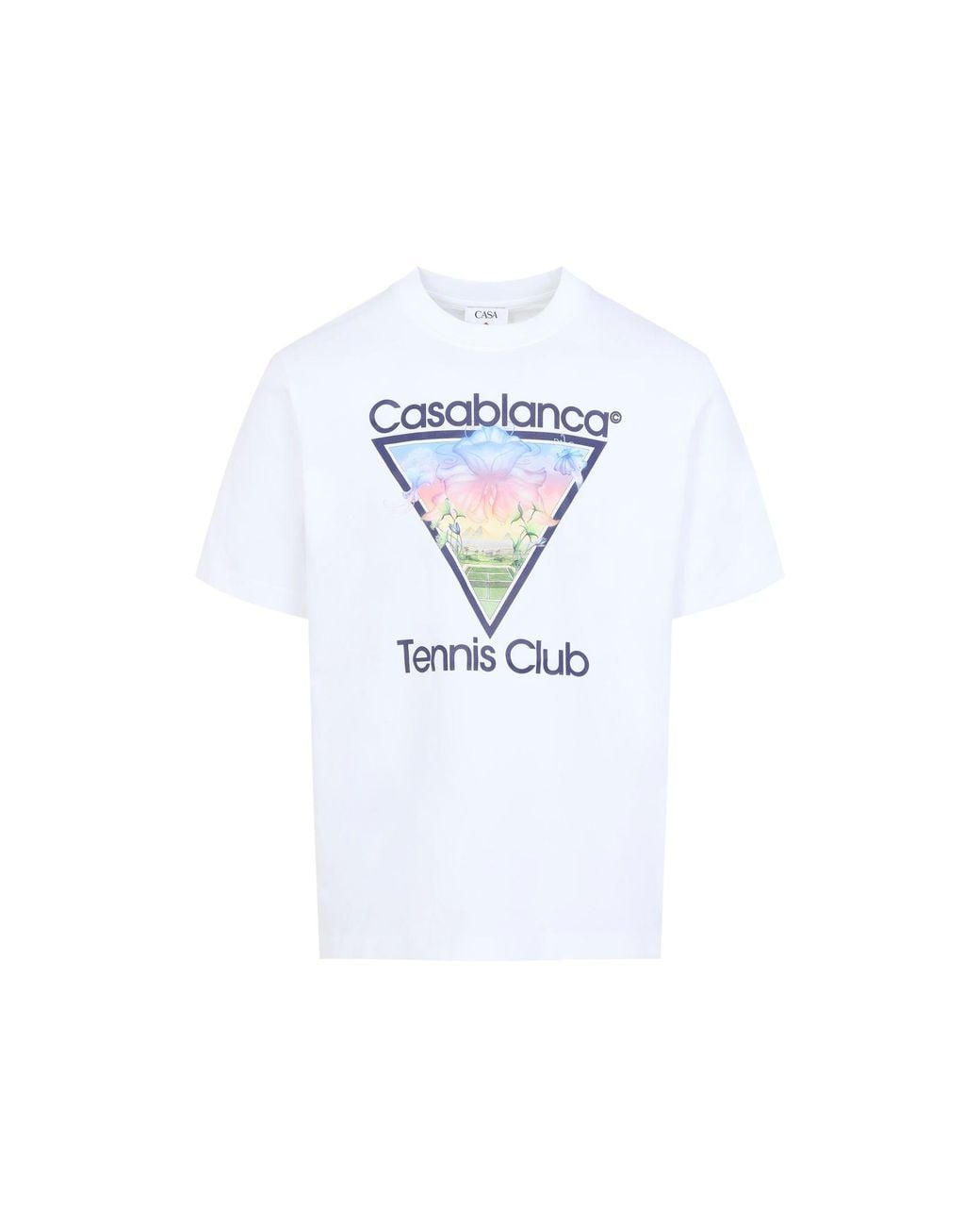 Casablanca White Tennis Club Icon Printed Classic T Shirt