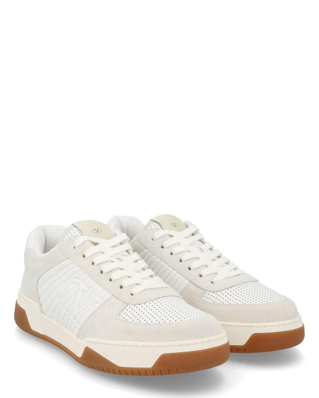 Valentino Garavani White Leather Low-Top Sneakers