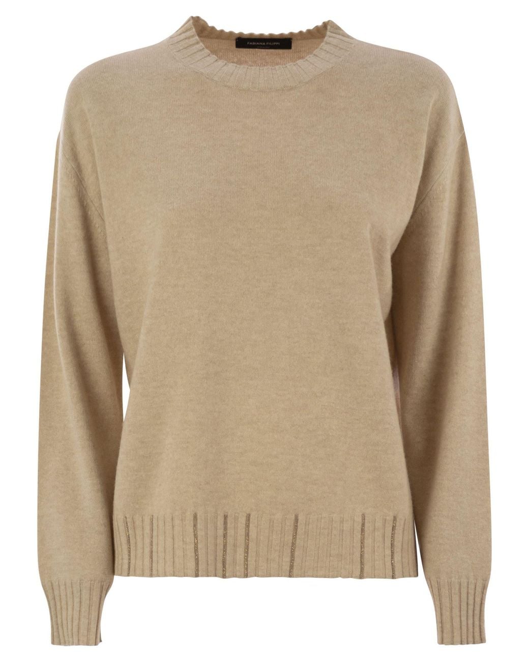 Fabiana Filippi Natural Platinum Crew-Neck Jumper