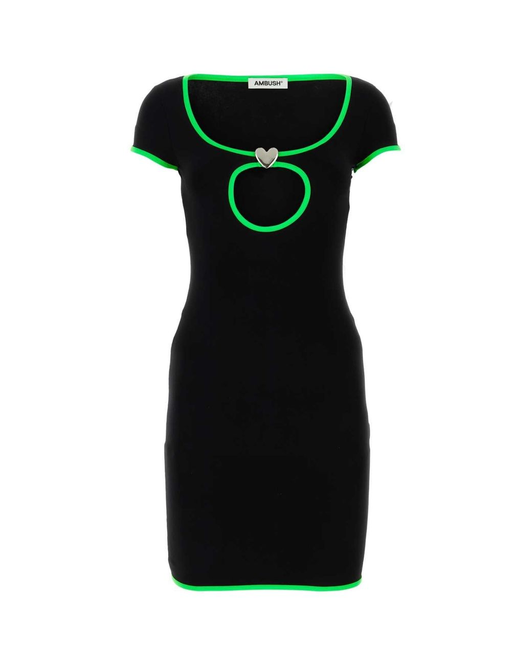 Ambush Black Stretch Viscose Mini Dress