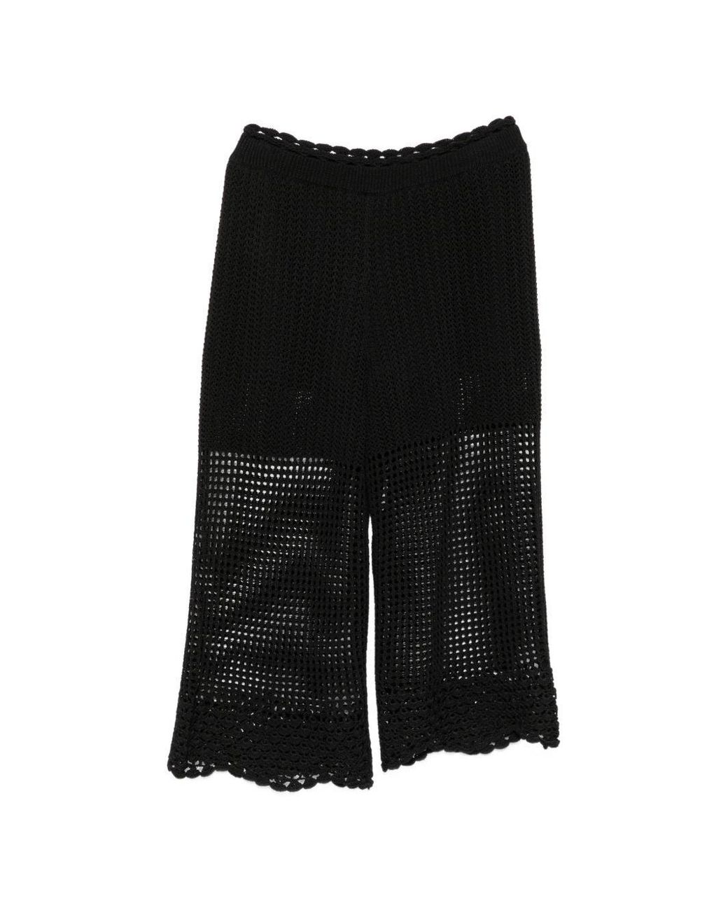 IRO Black Crochet Knit Trouser