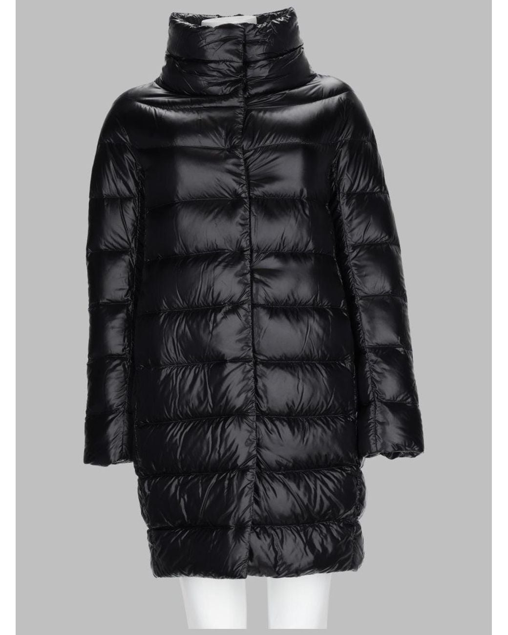 Herno Black Piumino Lungo Trapuntato