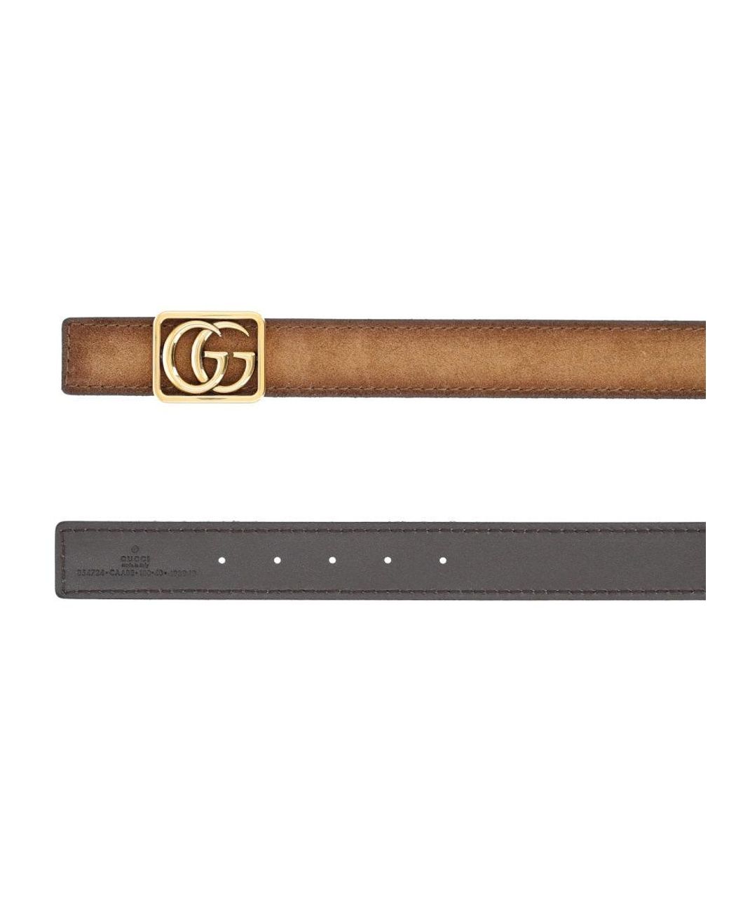 Gucci Brown Gg Logo Reversible Belt for men
