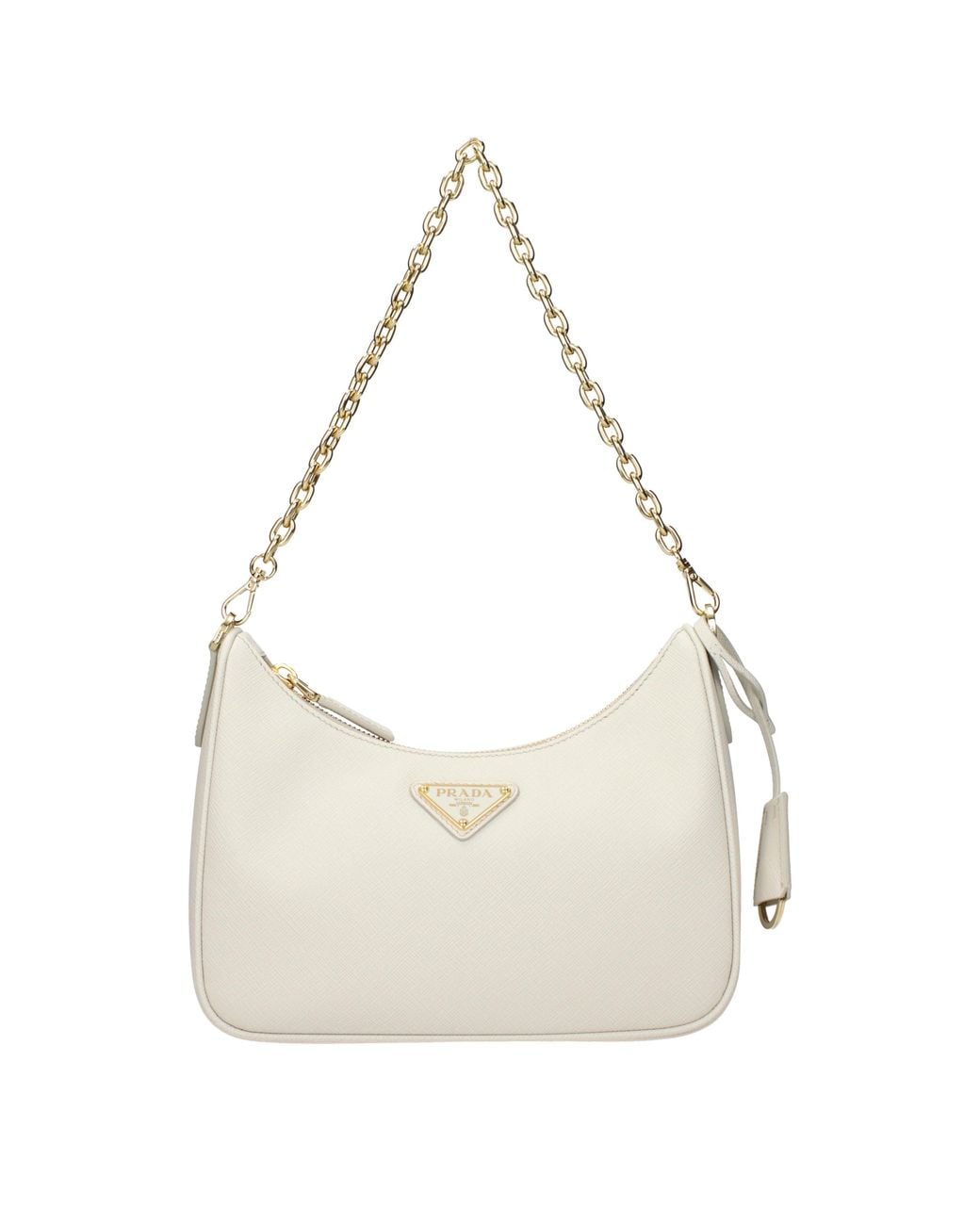 Prada Natural Shoulder Bags Re Edition/Talco Leather For