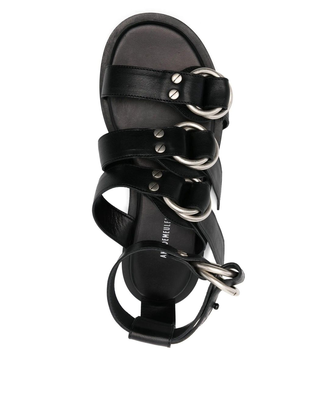 Ann Demeulemeester Black Ann Demeulemester smed Sandale mit Metallringen