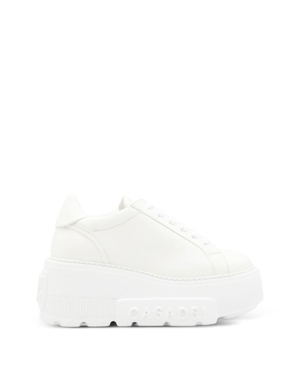 Casadei White Nexus Leather Sneakers