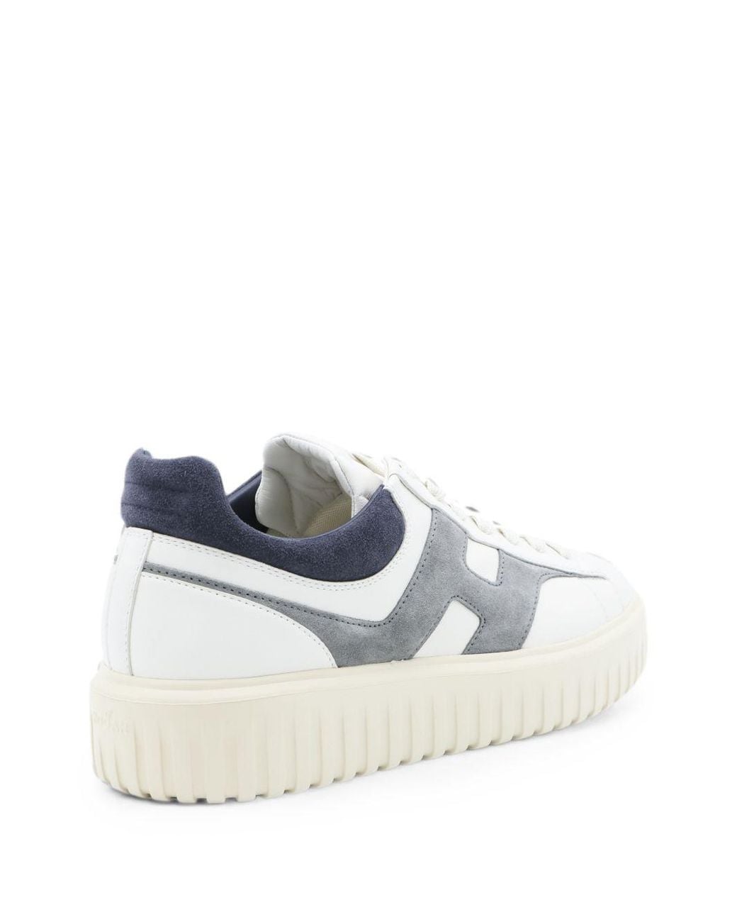 Hogan White H Stripes Leather Sneakers